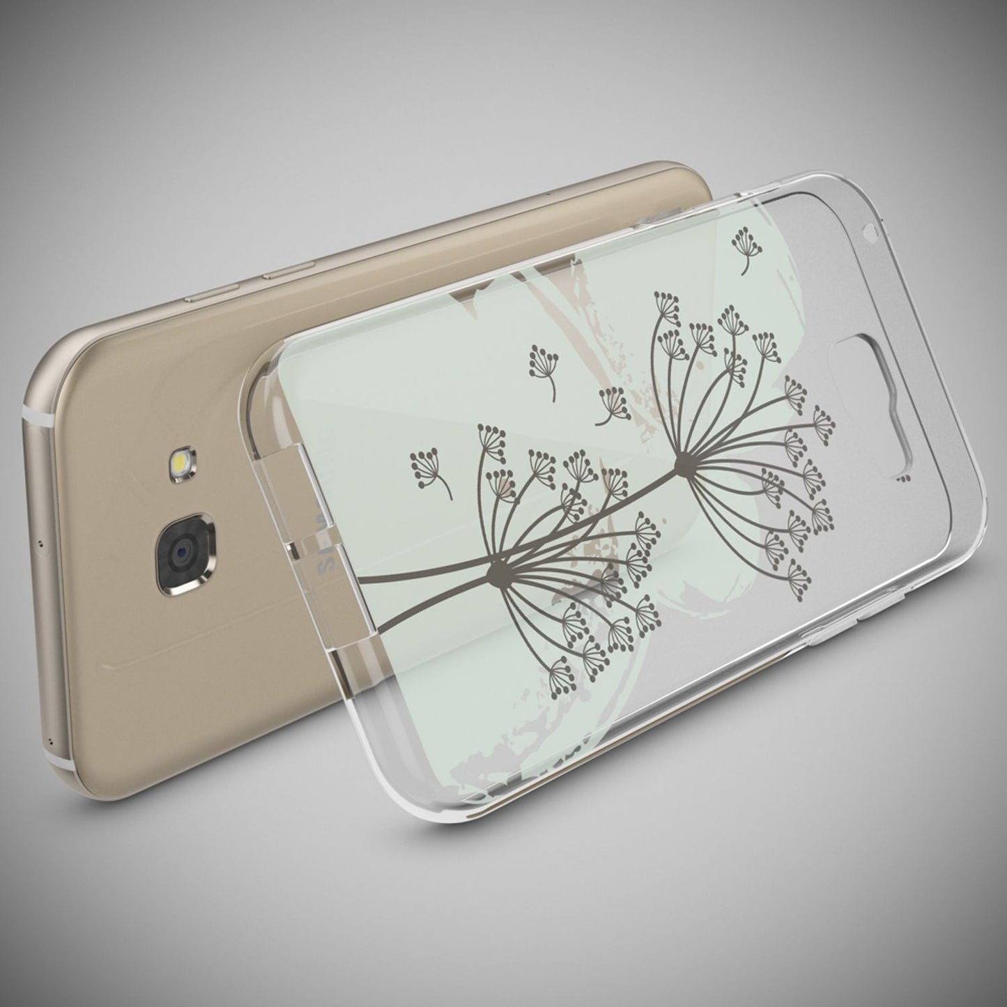 NALIA Galaxy A5 Hülle Slim Silikon Motiv Case Cover Kristallklar Transparenz - Dünn, Transparent, Silikon