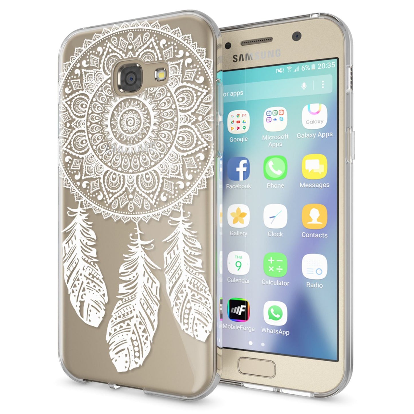 NALIA Galaxy A5 Hülle Slim Silikon Motiv Case Cover Kristallklar Transparenz - Dünn, Transparent, Silikon
