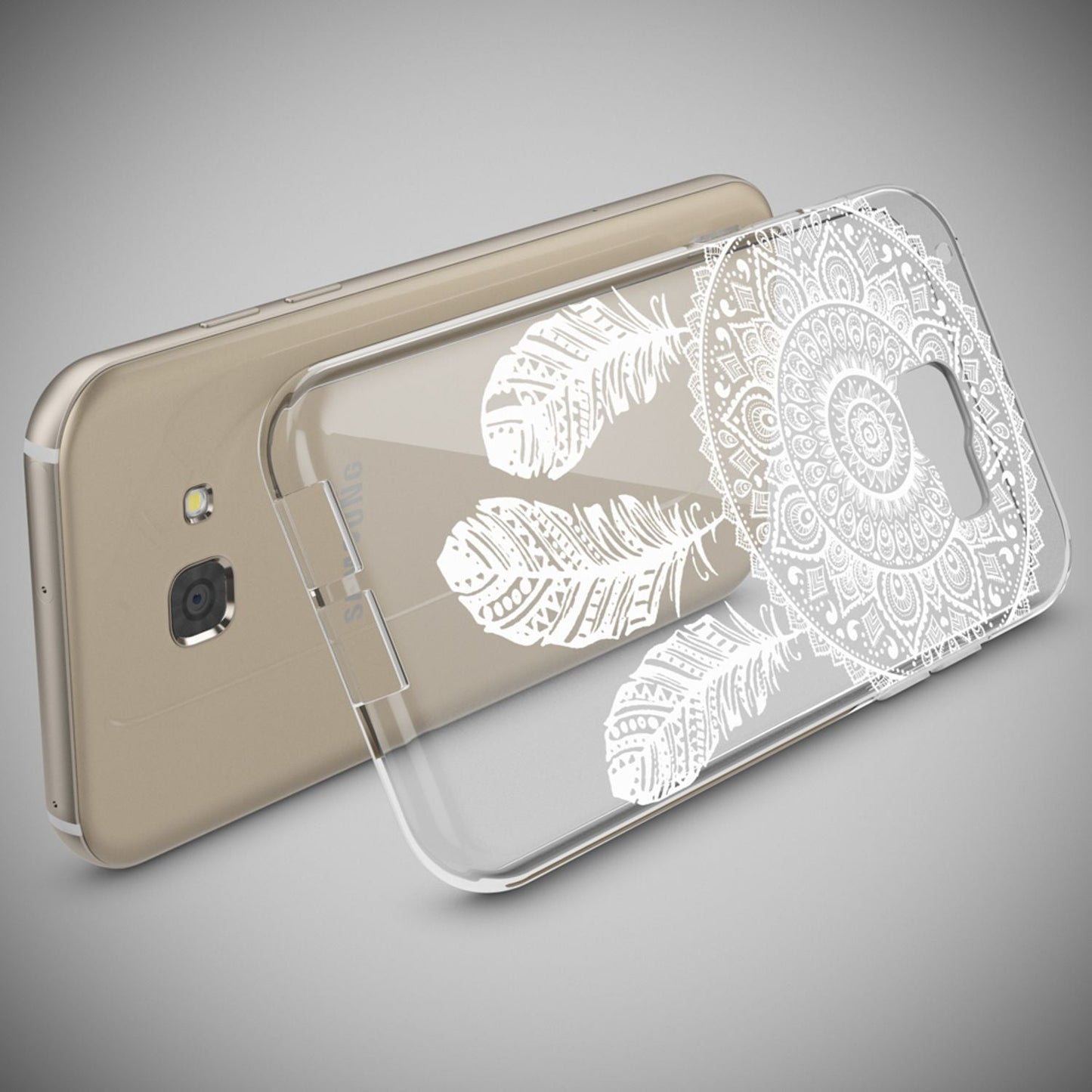 NALIA Galaxy A5 Hülle Slim Silikon Motiv Case Cover Kristallklar Transparenz - Dünn, Transparent, Silikon