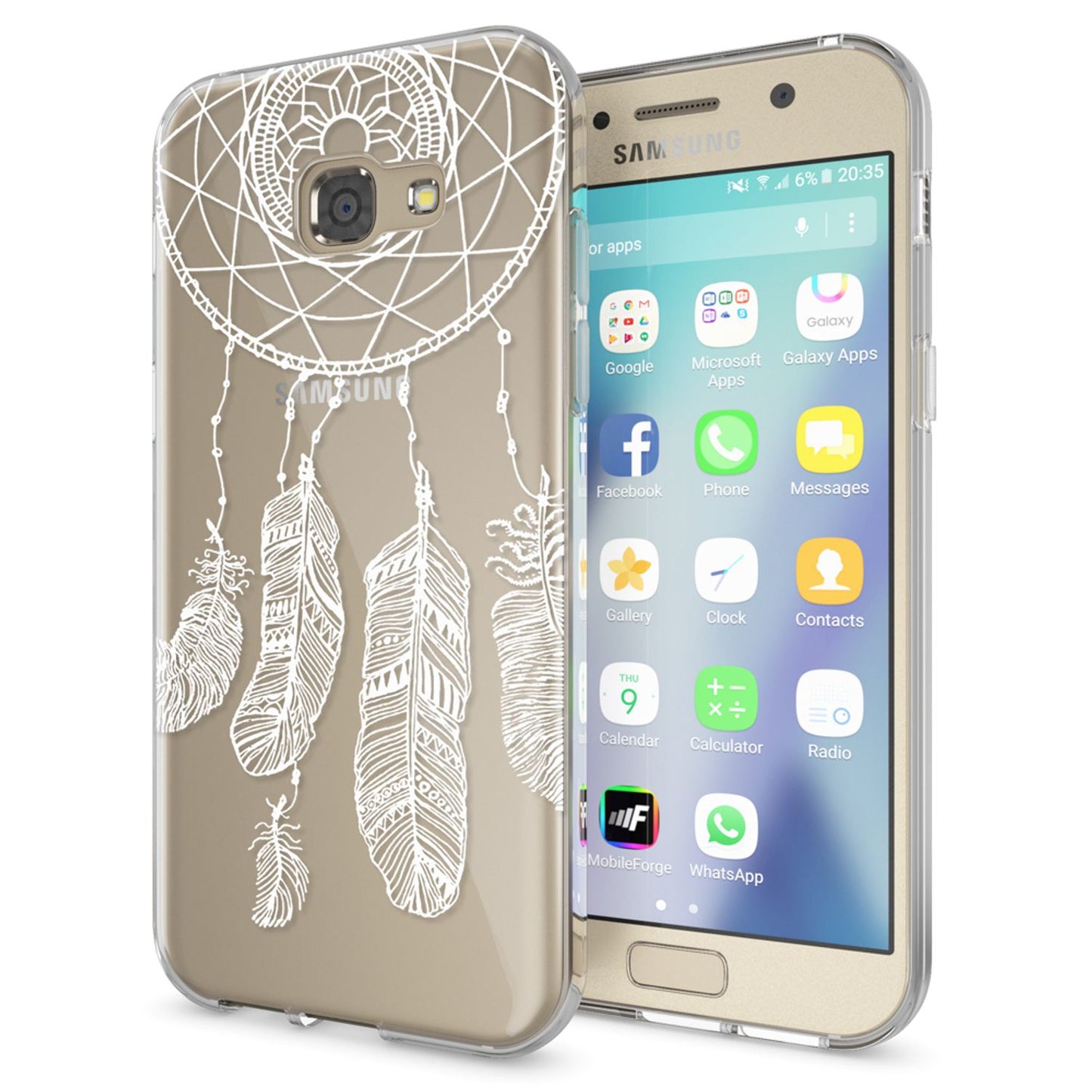 NALIA Galaxy A5 Hülle Slim Silikon Motiv Case Cover Kristallklar Transparenz - Dünn, Transparent, Silikon