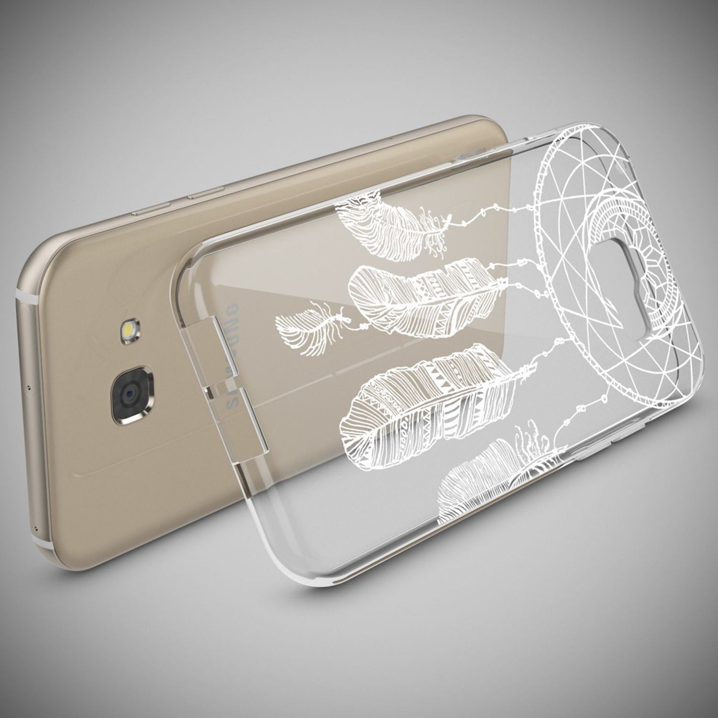 NALIA Galaxy A5 Hülle Slim Silikon Motiv Case Cover Kristallklar Transparenz - Dünn, Transparent, Silikon