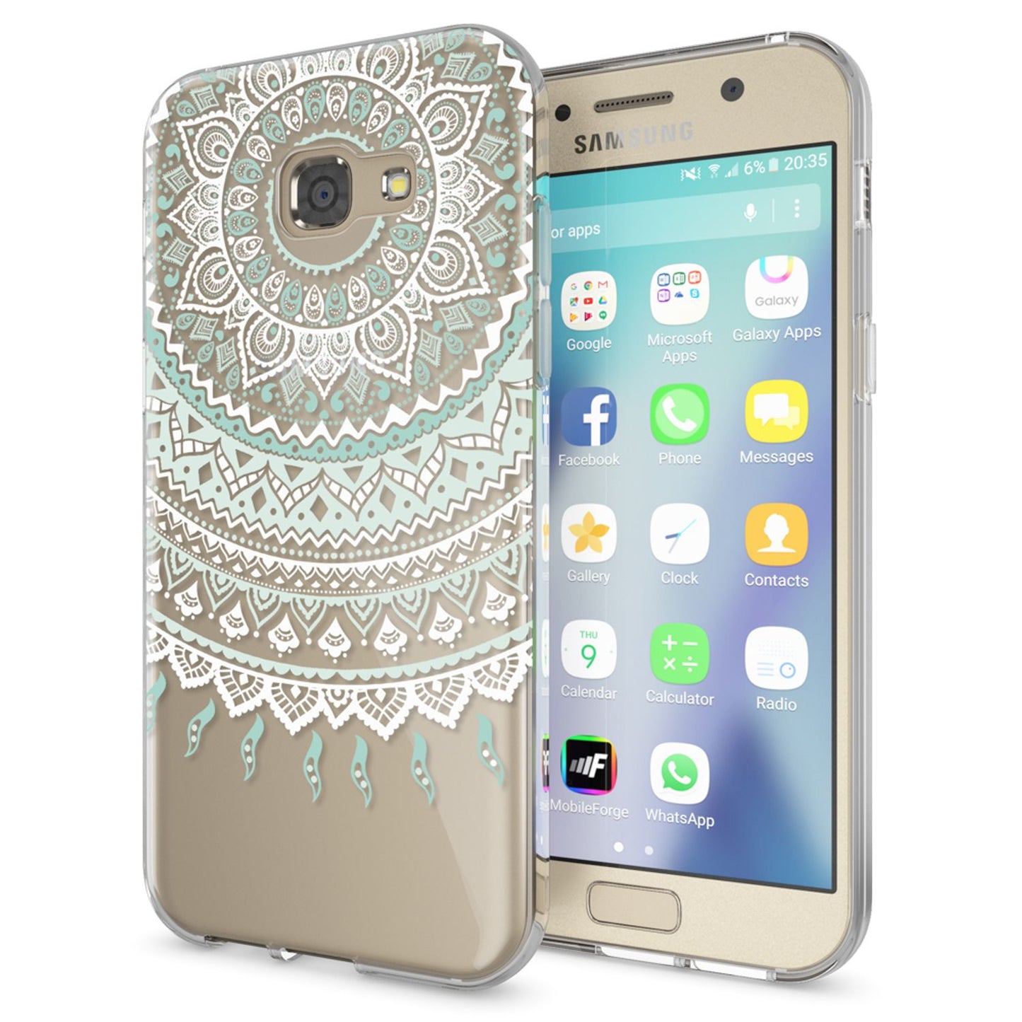 NALIA Galaxy A5 Hülle Slim Silikon Motiv Case Cover Kristallklar Transparenz - Dünn, Transparent, Silikon