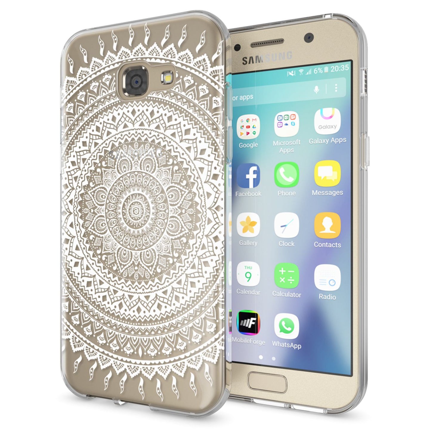 NALIA Galaxy A5 Hülle Slim Silikon Motiv Case Cover Kristallklar Transparenz - Dünn, Transparent, Silikon