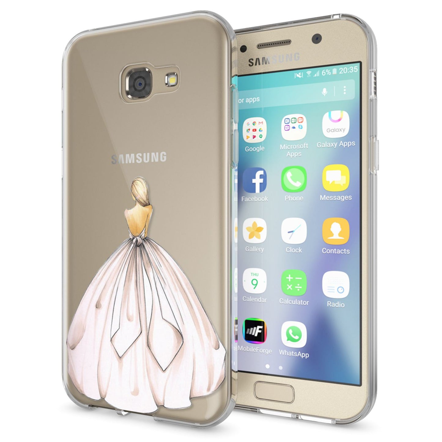 NALIA Galaxy A5 Hülle Slim Silikon Motiv Case Cover Kristallklar Transparenz - Dünn, Transparent, Silikon