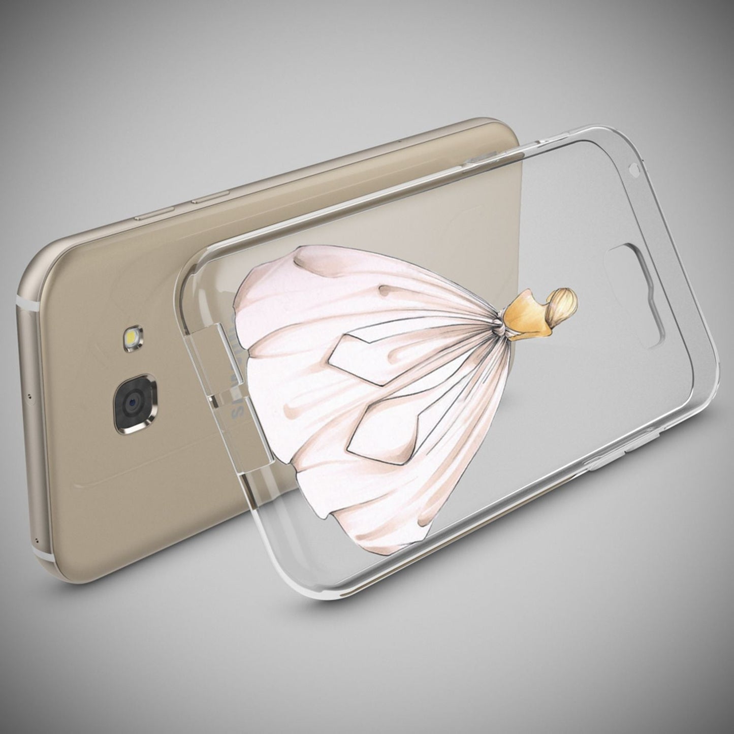 NALIA Galaxy A5 Hülle Slim Silikon Motiv Case Cover Kristallklar Transparenz - Dünn, Transparent, Silikon