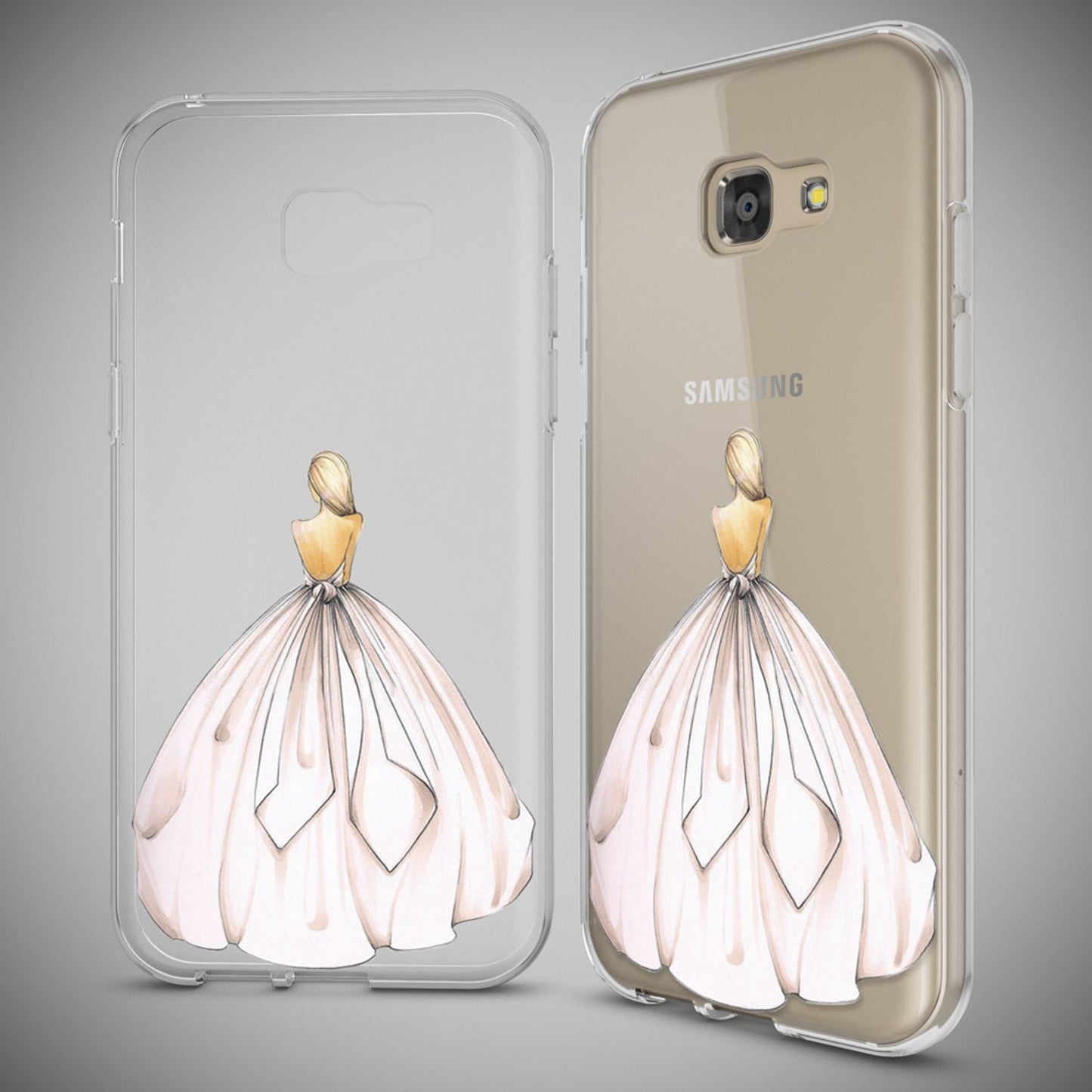 NALIA Galaxy A5 Hülle Slim Silikon Motiv Case Cover Kristallklar Transparenz - Dünn, Transparent, Silikon
