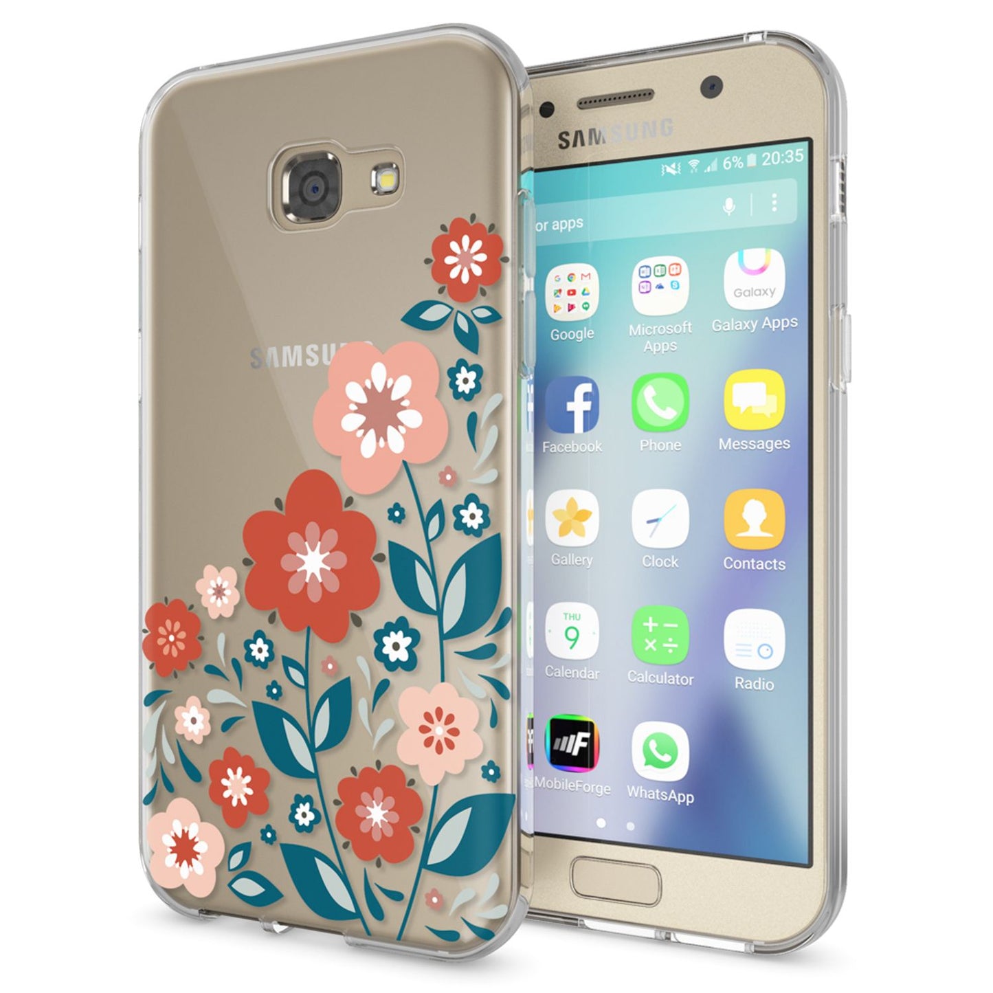 NALIA Galaxy A5 Hülle Slim Silikon Motiv Case Cover Kristallklar Transparenz - Dünn, Transparent, Silikon