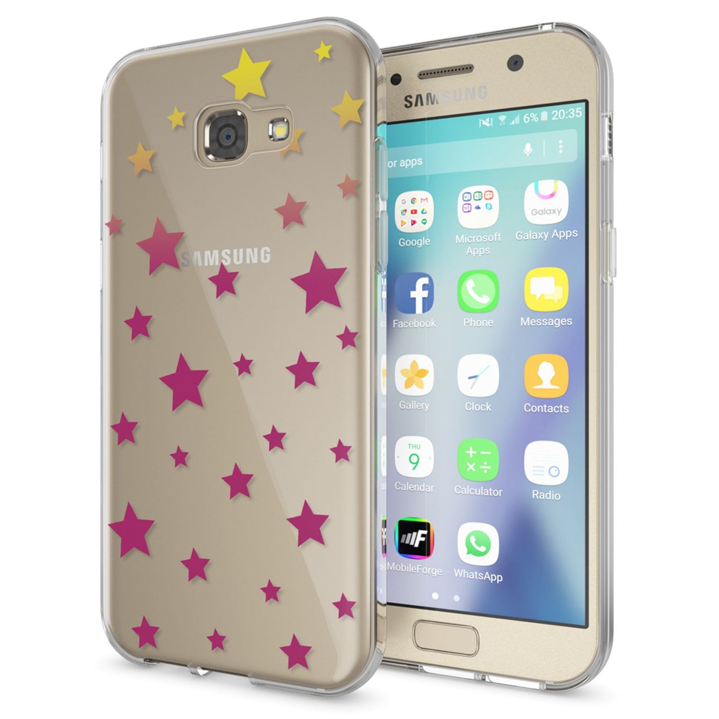 NALIA Galaxy A5 Hülle Slim Silikon Motiv Case Cover Kristallklar Transparenz - Dünn, Transparent, Silikon