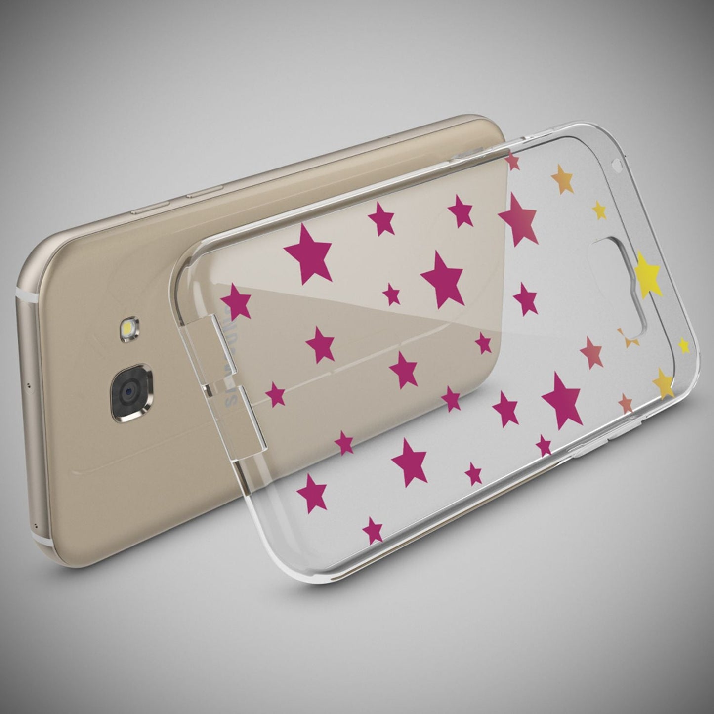 NALIA Galaxy A5 Hülle Slim Silikon Motiv Case Cover Kristallklar Transparenz - Dünn, Transparent, Silikon