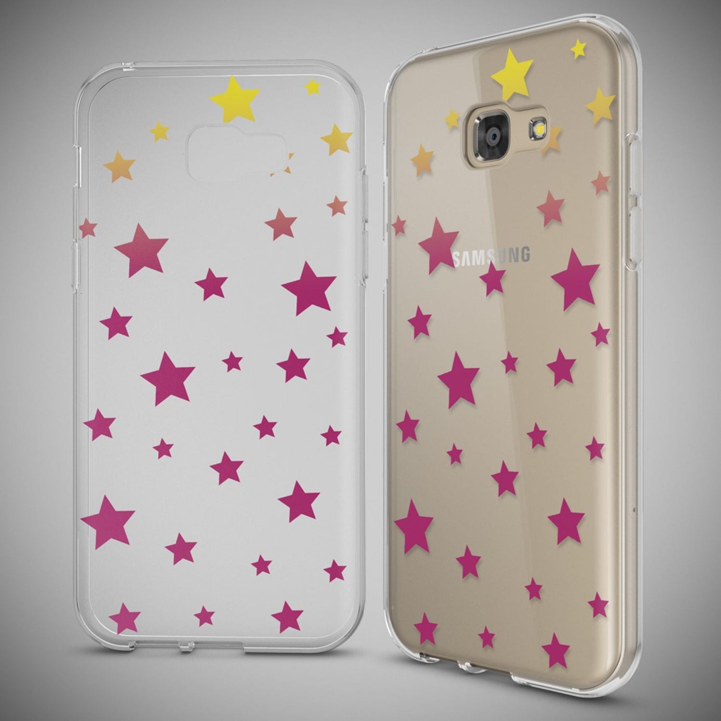 NALIA Galaxy A5 Hülle Slim Silikon Motiv Case Cover Kristallklar Transparenz - Dünn, Transparent, Silikon