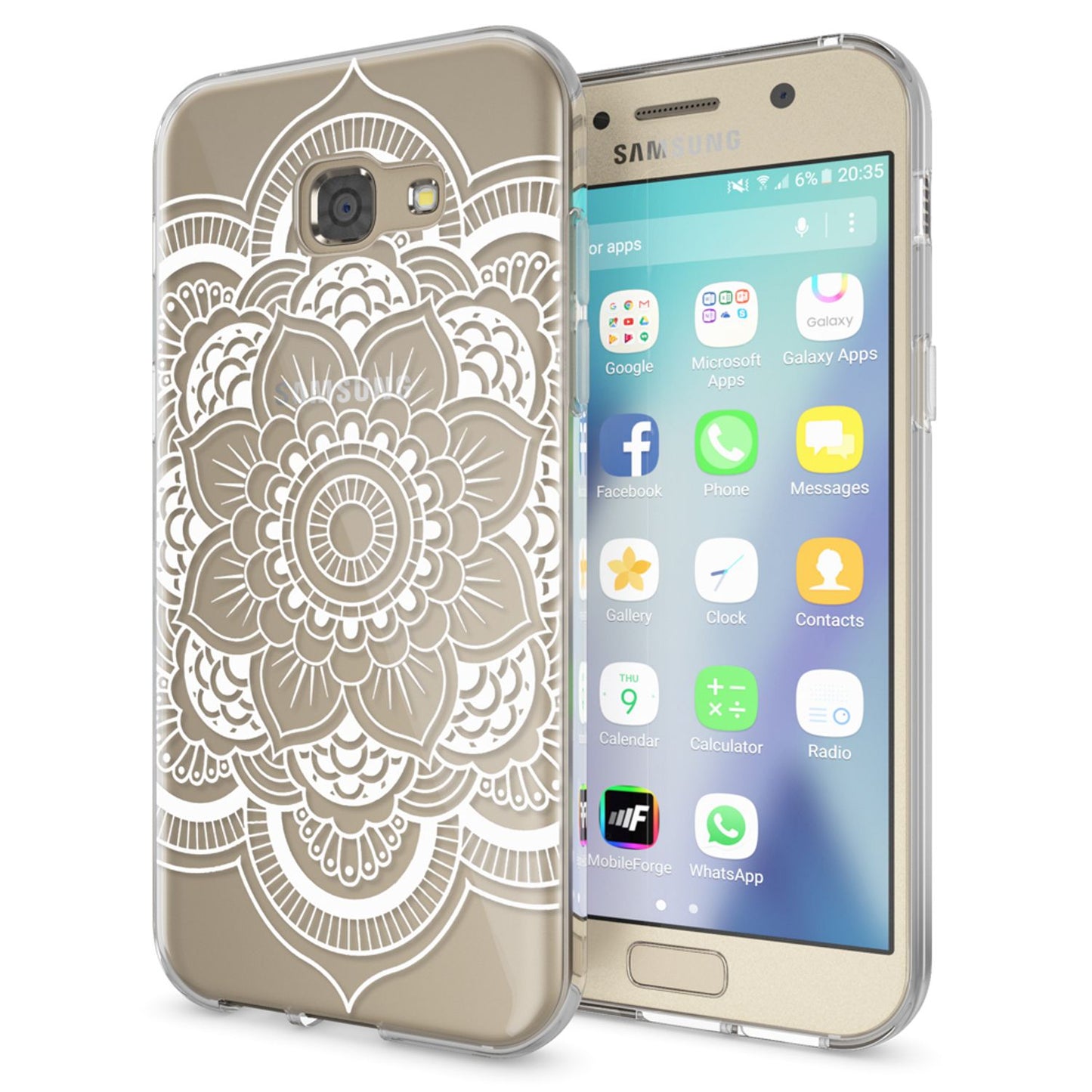 NALIA Galaxy A5 Hülle Slim Silikon Motiv Case Cover Kristallklar Transparenz - Dünn, Transparent, Silikon