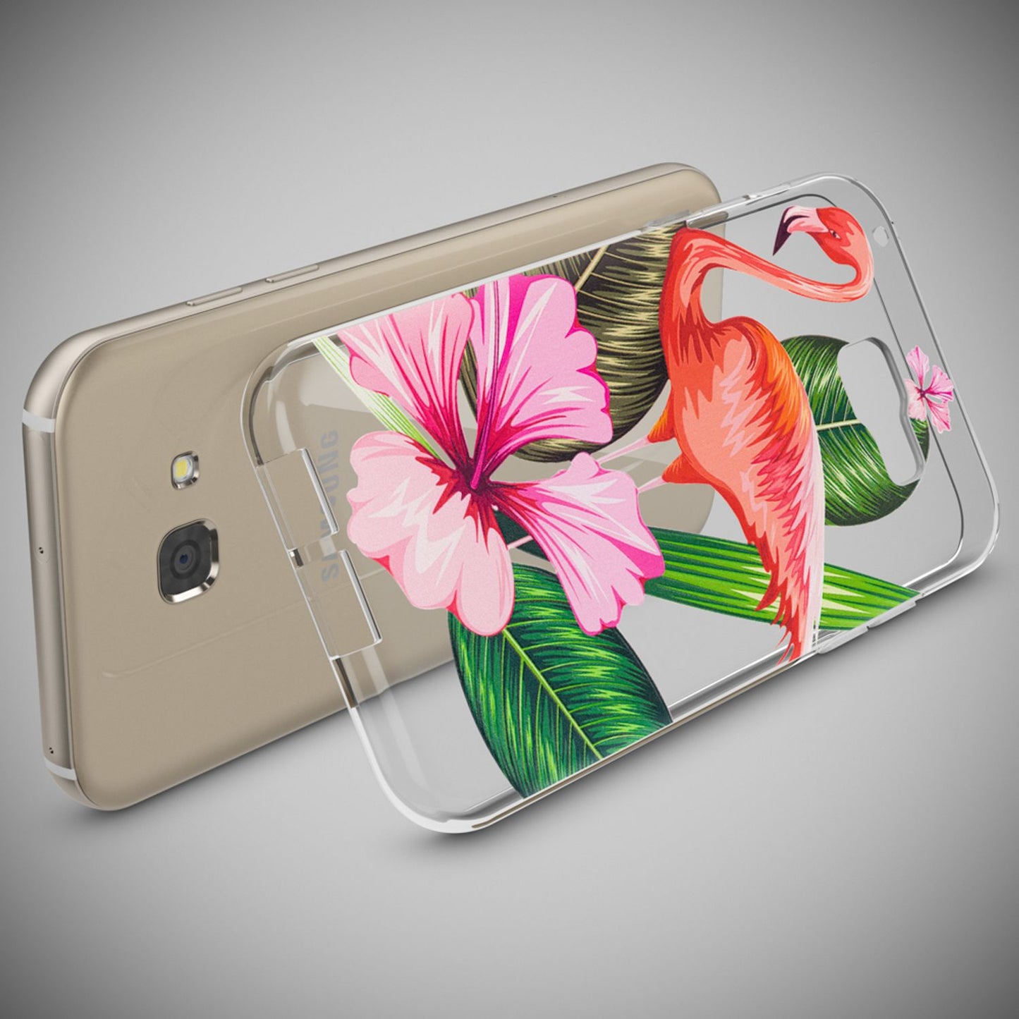 NALIA Galaxy A5 Hülle Slim Silikon Motiv Case Cover Kristallklar Transparenz - Dünn, Transparent, Silikon