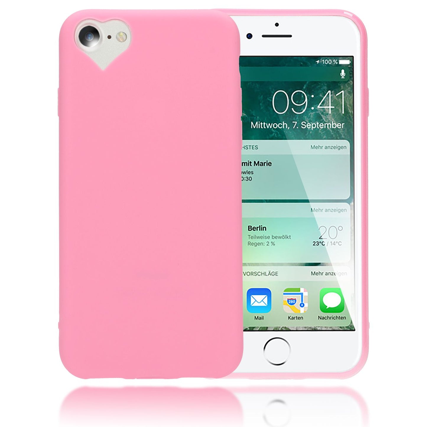 NALIA Herz Handyhülle - Ultra-Slim Silikon Kompatibel iPhone SE Modelle