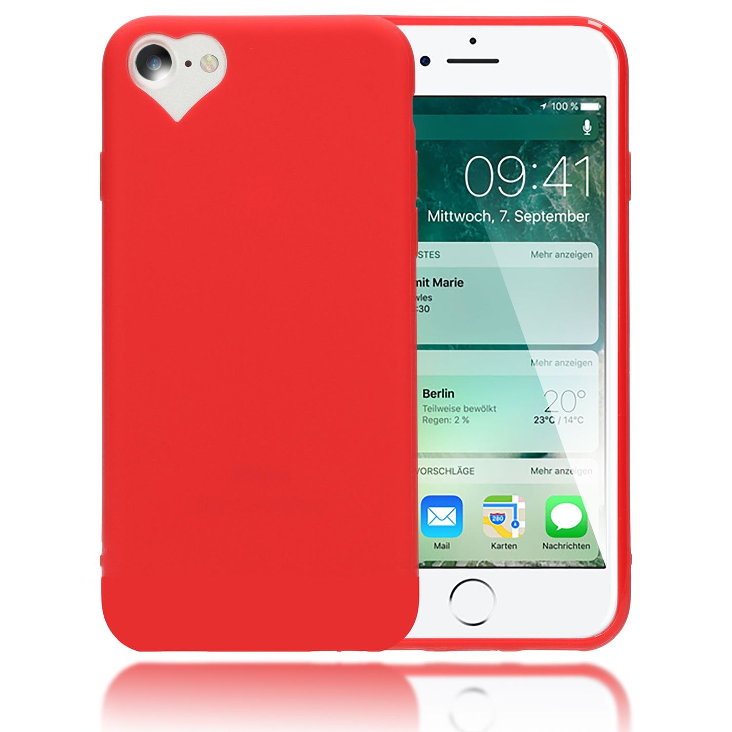 NALIA Herz Handyhülle - Ultra-Slim Silikon Kompatibel iPhone SE Modelle