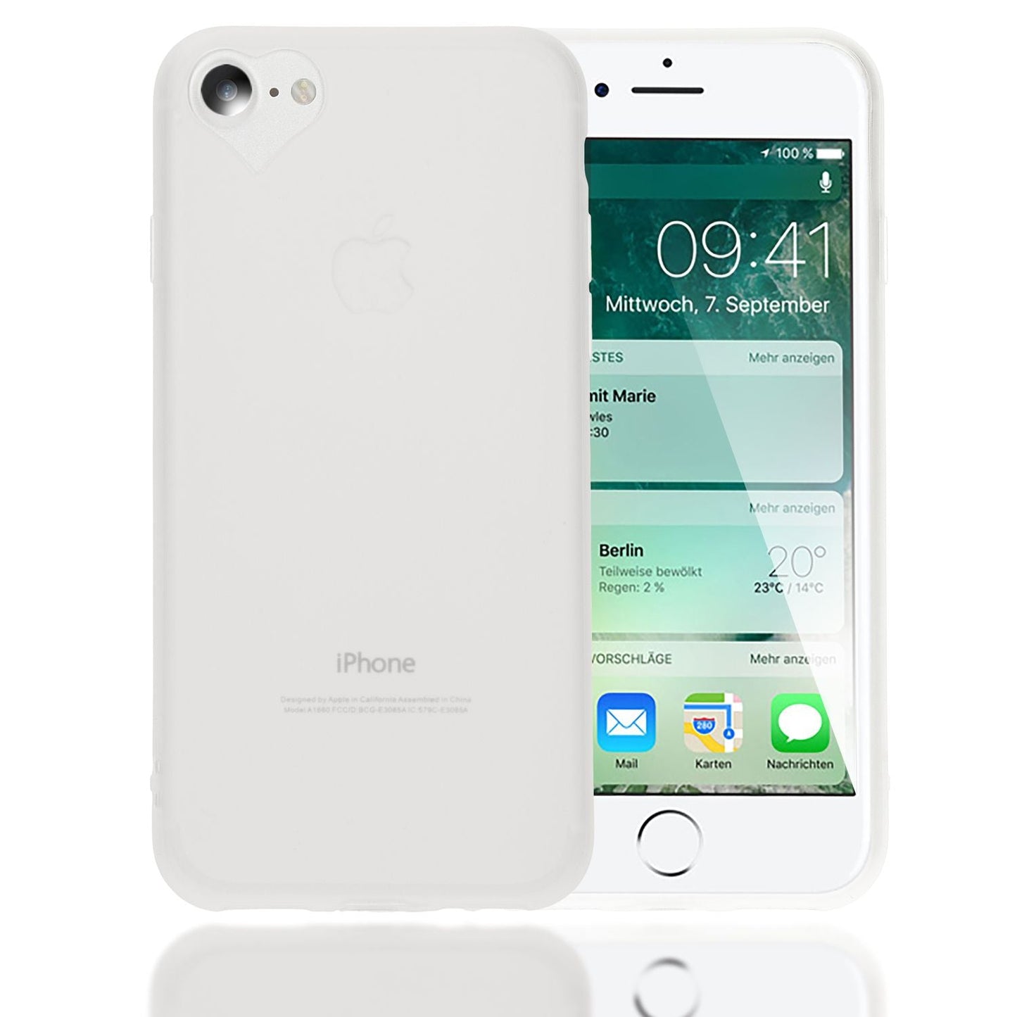 NALIA Herz Handyhülle - Ultra-Slim Silikon Kompatibel iPhone SE Modelle