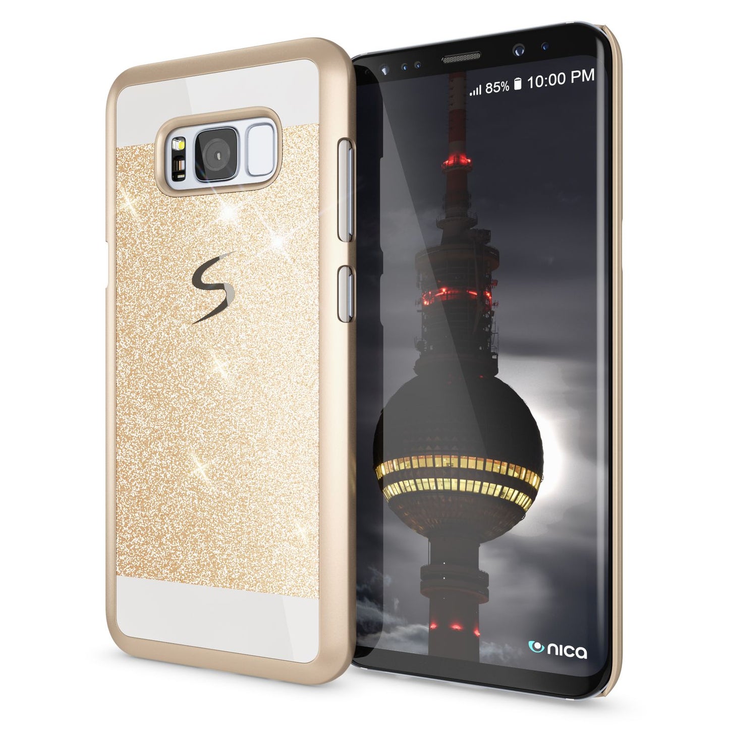 Samsung Galaxy S8 Plus Hülle Handyhülle von NALIA, Glitzer Case Schutzhülle Cover