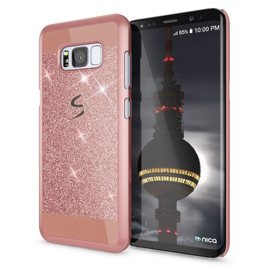 Etui NALIA Galaxy S8 Plus Glitter z błyszczącym efektem brokatu – rozmiar S8 Plus, materiał: PC, smukły