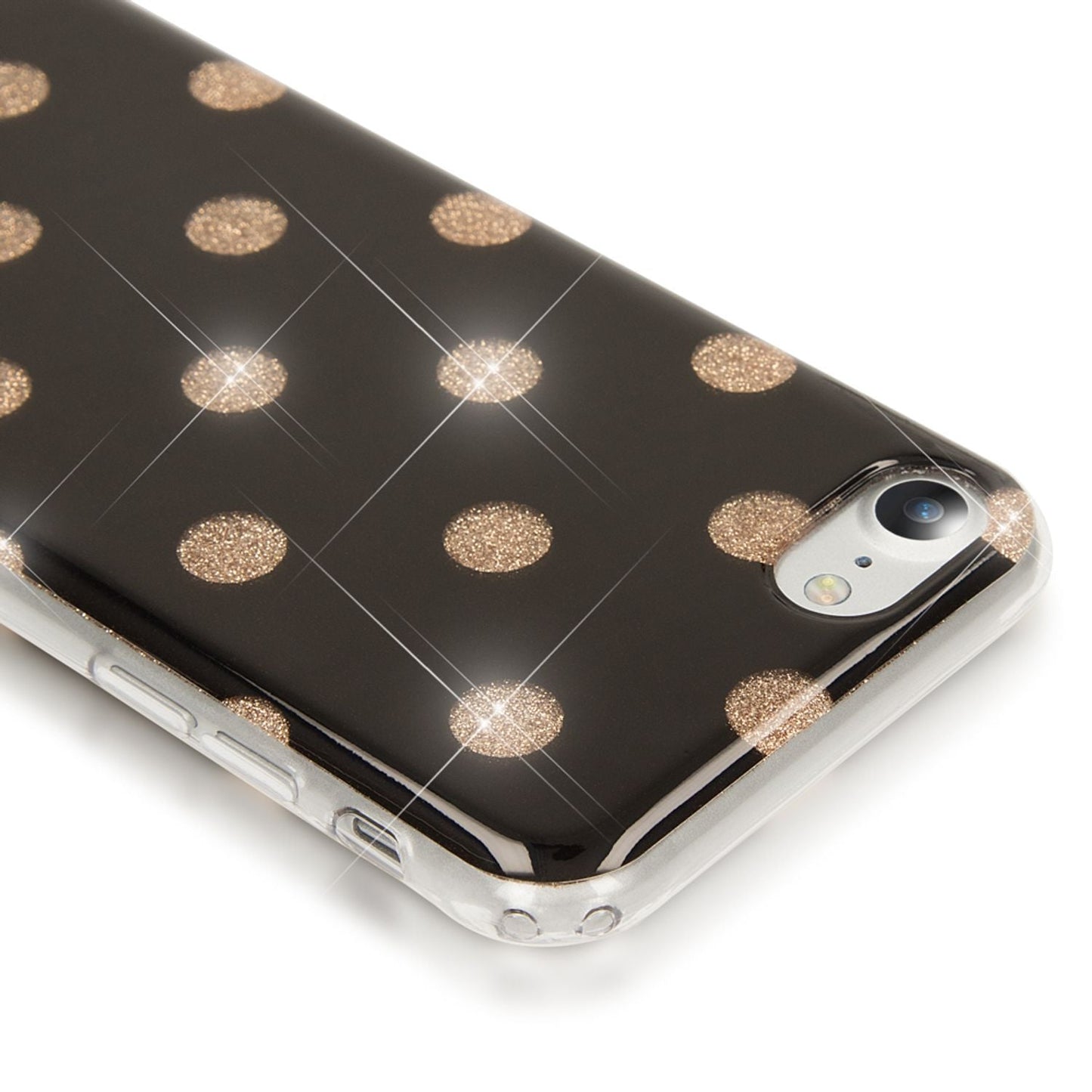 NALIA Handy Hülle für iPhone SE 2020 / 8 / 7, Glitzer Case Muster Cover Schutz