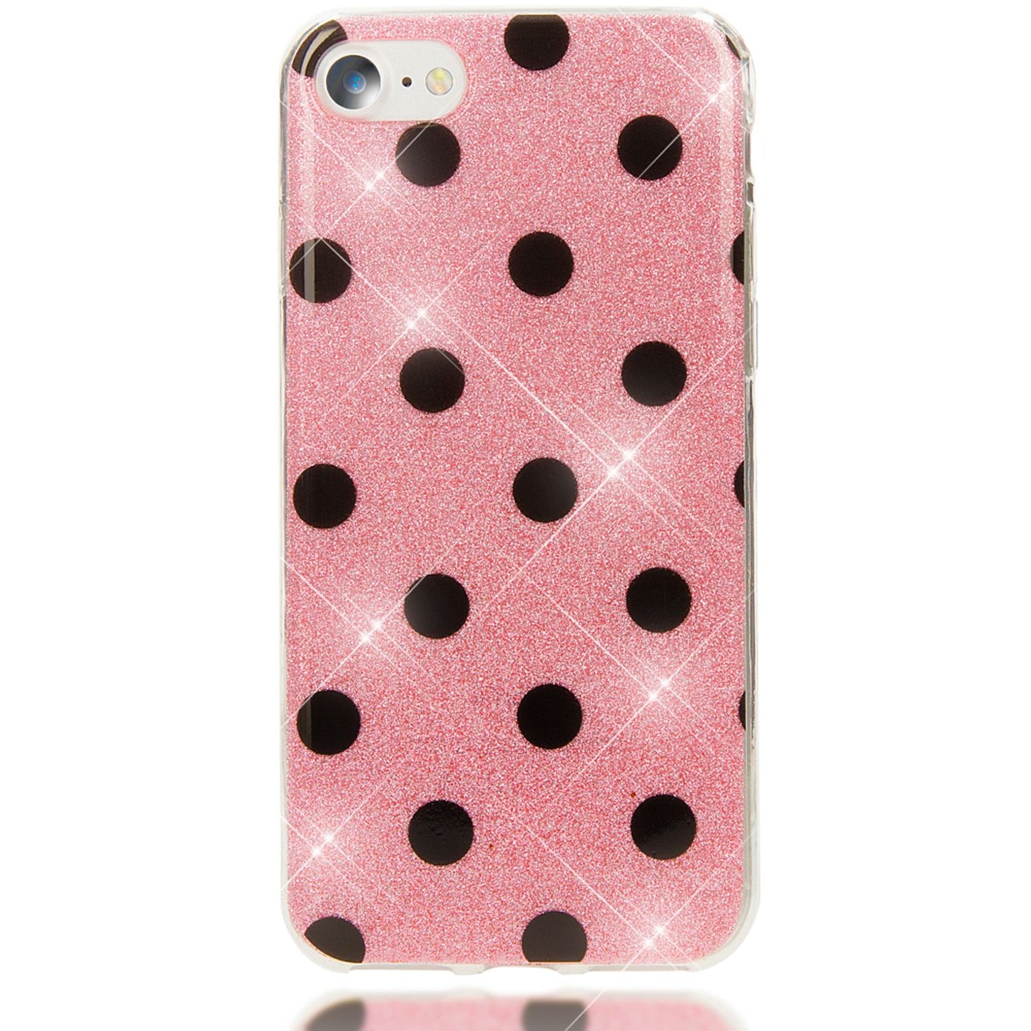NALIA Handy Hülle für iPhone SE 2020 / 8 / 7, Glitzer Case Muster Cover Schutz