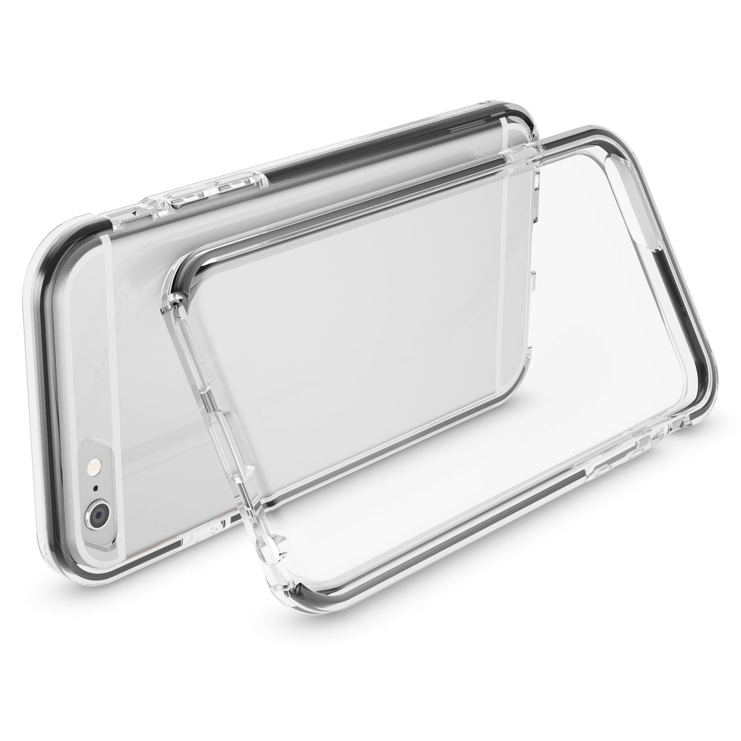 NALIA iPhone 6 6S Durchsichtiges Silikon Case Mit Bumper - TPU Silikon, Transparente Rückseite, Dünn