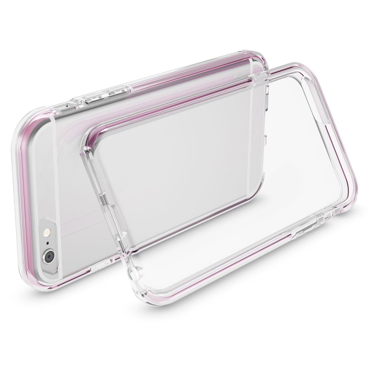 NALIA iPhone 6 6S Durchsichtiges Silikon Case Mit Bumper - TPU Silikon, Transparente Rückseite, Dünn