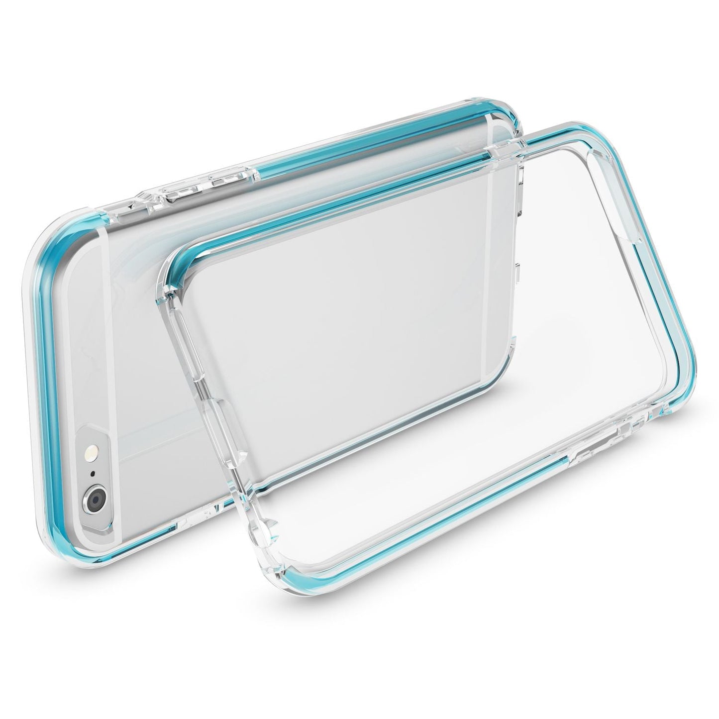 NALIA iPhone 6 6S Durchsichtiges Silikon Case Mit Bumper - TPU Silikon, Transparente Rückseite, Dünn