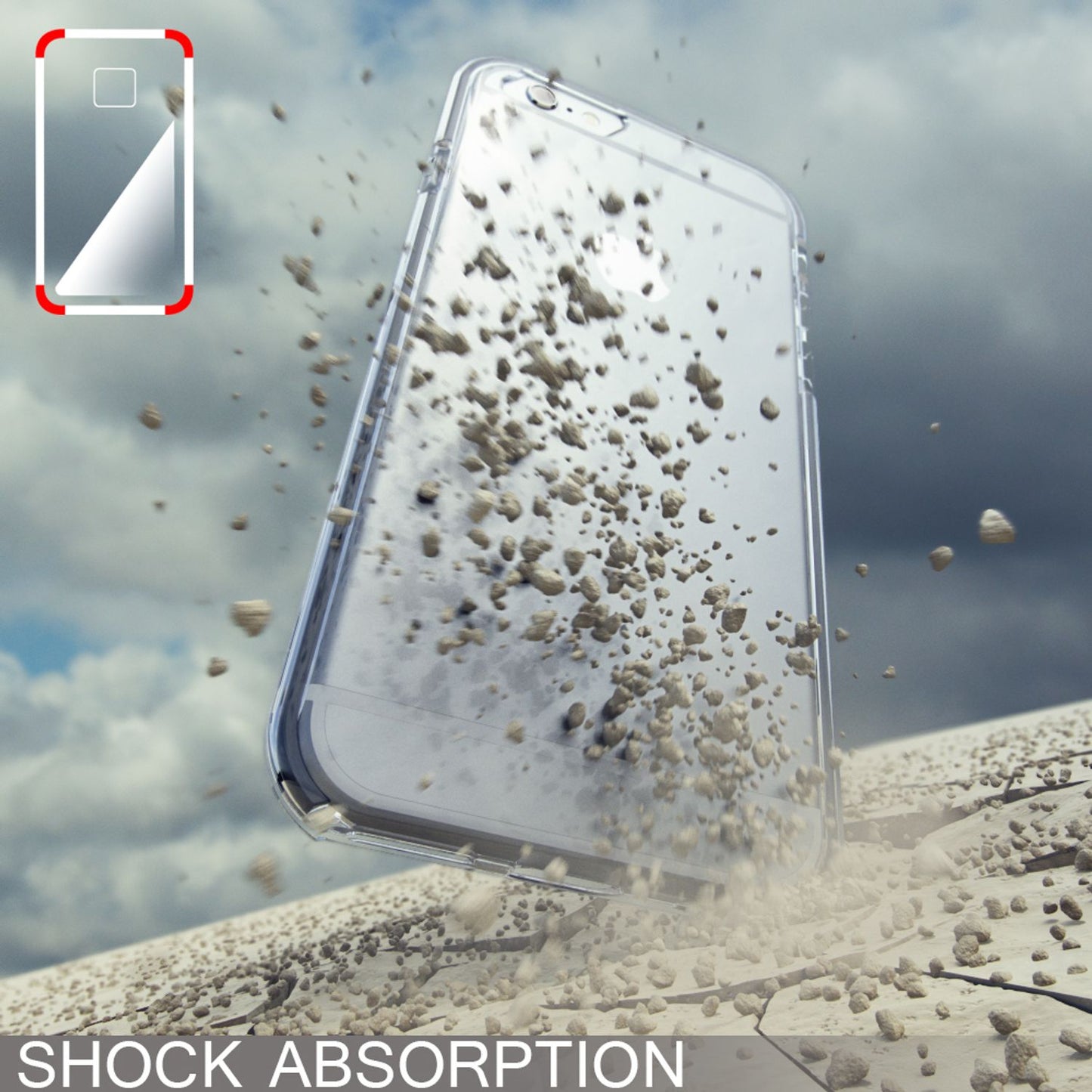 NALIA iPhone 6 6S Durchsichtiges Silikon Case Mit Bumper - TPU Silikon, Transparente Rückseite, Dünn
