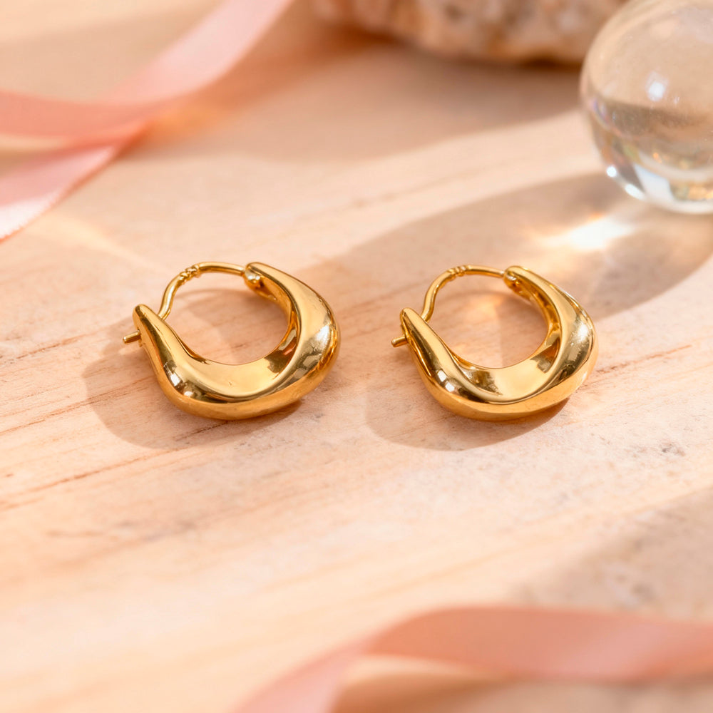 Cercei din argint 925, cercei rotunzi eleganți