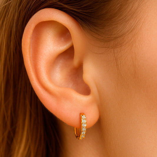 Cercei din argint 925, cercei placați cu aur și cerconii, diferite mărimi