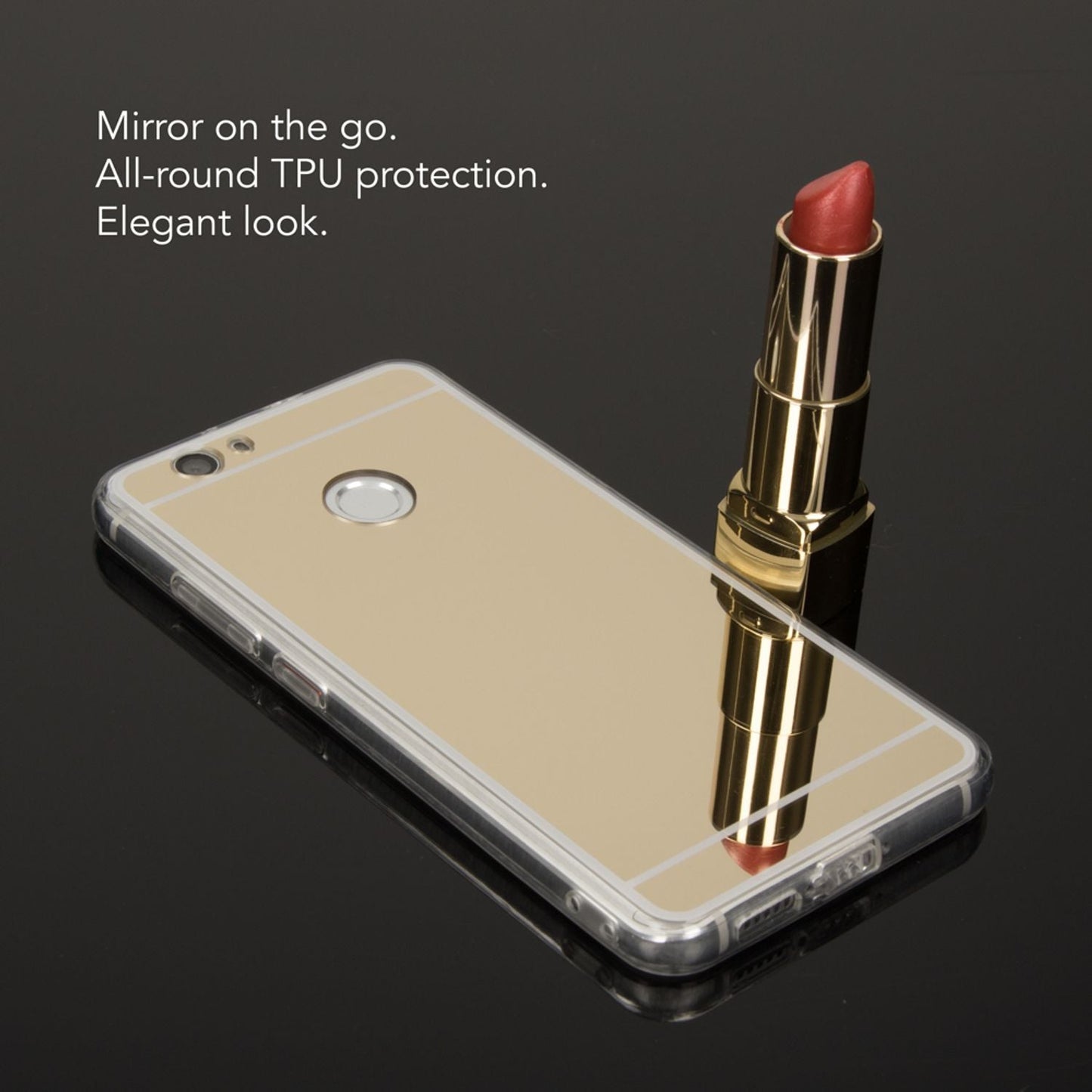 Husă de telefon Huawei Nova Mirror de la NALIA, husă subțire din silicon cu oglindă, protecție