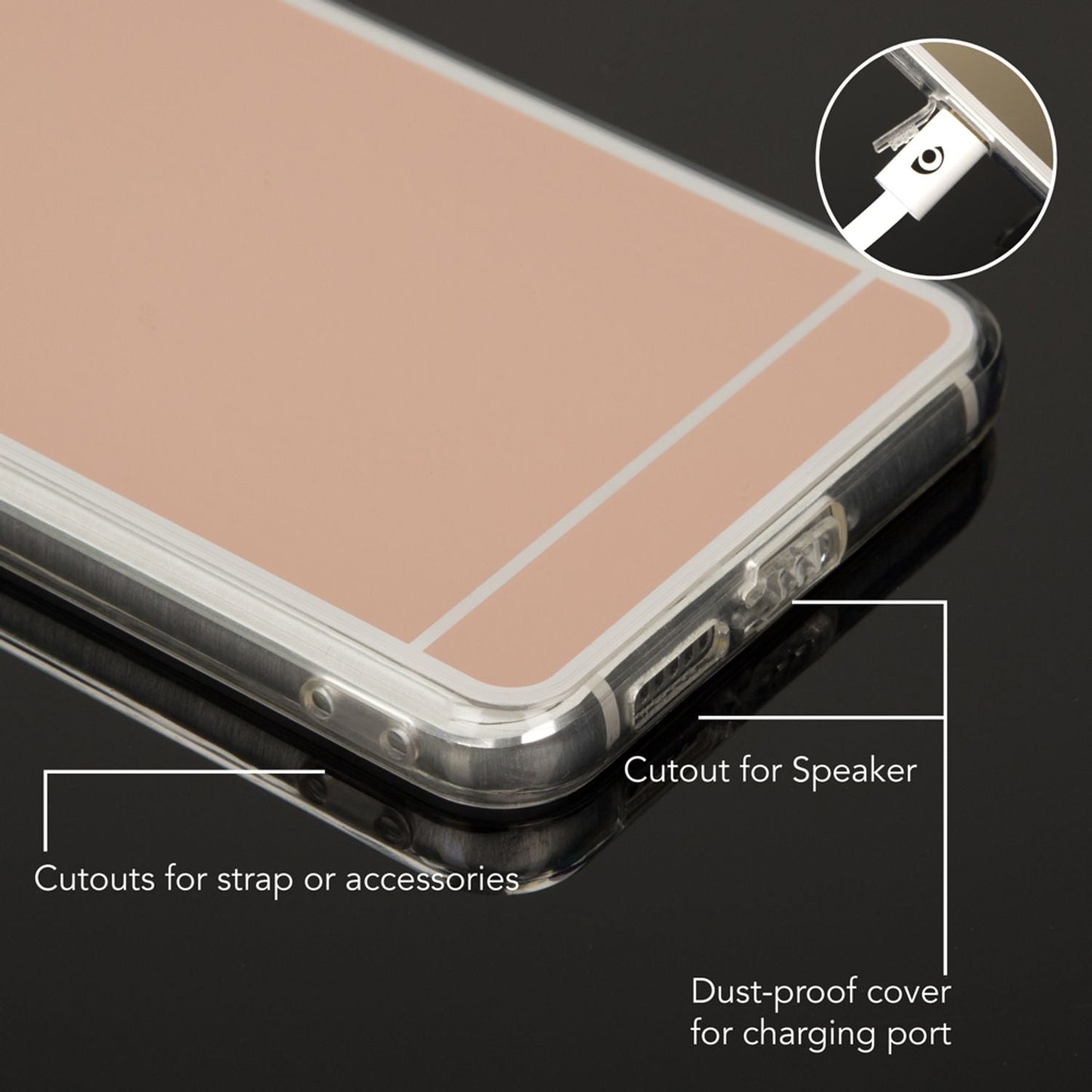 Husă de telefon Huawei Nova Mirror de la NALIA, husă subțire din silicon cu oglindă, protecție