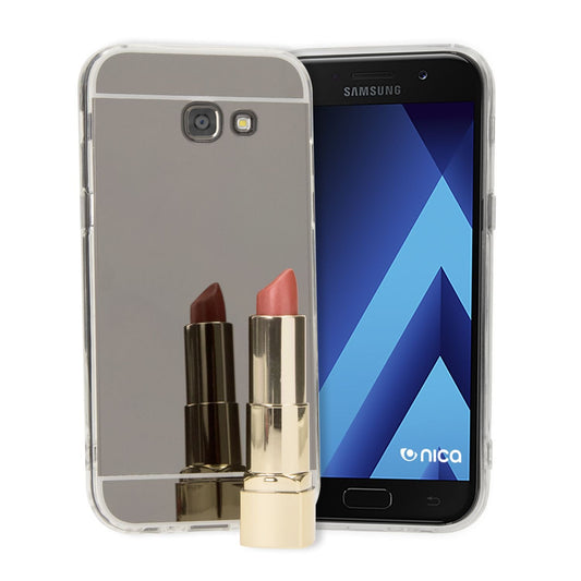 NALIA Galaxy A5 Spiegel Hülle Glänzend Elegant - Dünn, TPU Silikon, Verspiegelte Rückwand