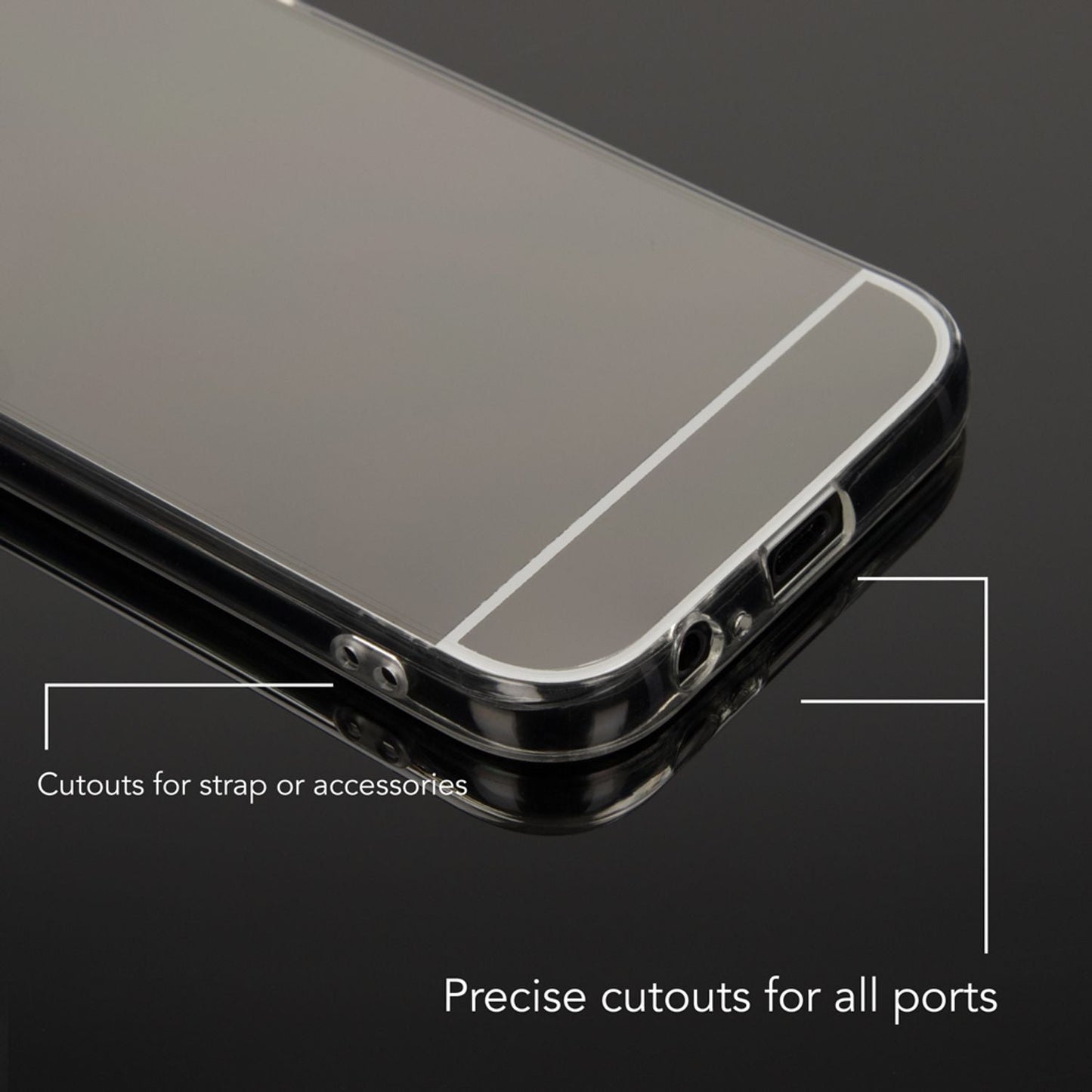 NALIA Galaxy A5 Spiegel Hülle Glänzend Elegant - Dünn, TPU Silikon, Verspiegelte Rückwand