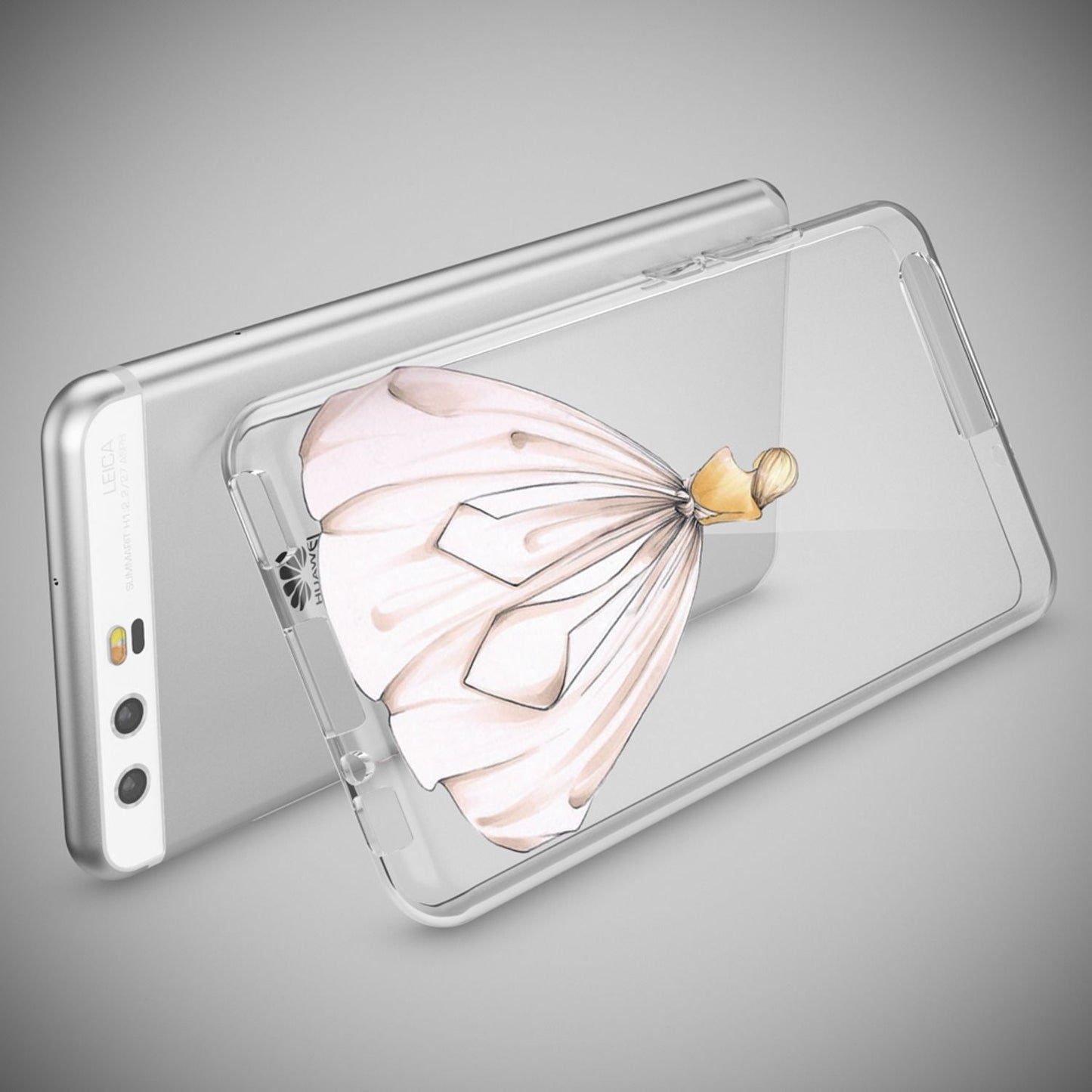 NALIA Huawei P10 Hülle Slim Silikon Transparent Crystal Motiv Case - Dünn Leicht Schutz
