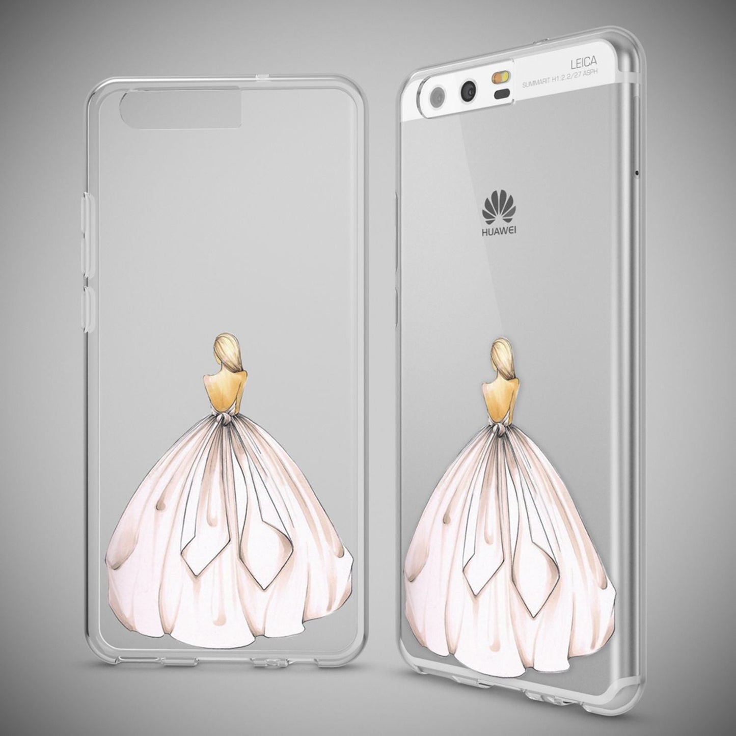 NALIA Huawei P10 Hülle Slim Silikon Transparent Crystal Motiv Case - Dünn Leicht Schutz
