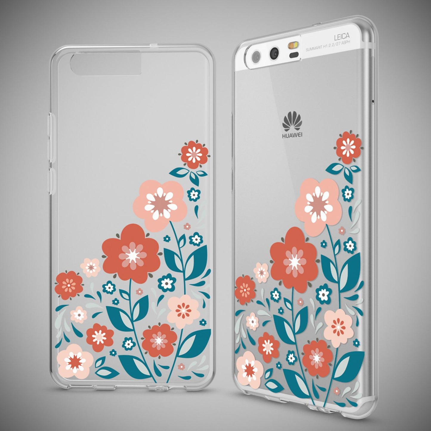 NALIA Huawei P10 Hülle Slim Silikon Transparent Crystal Motiv Case - Dünn Leicht Schutz
