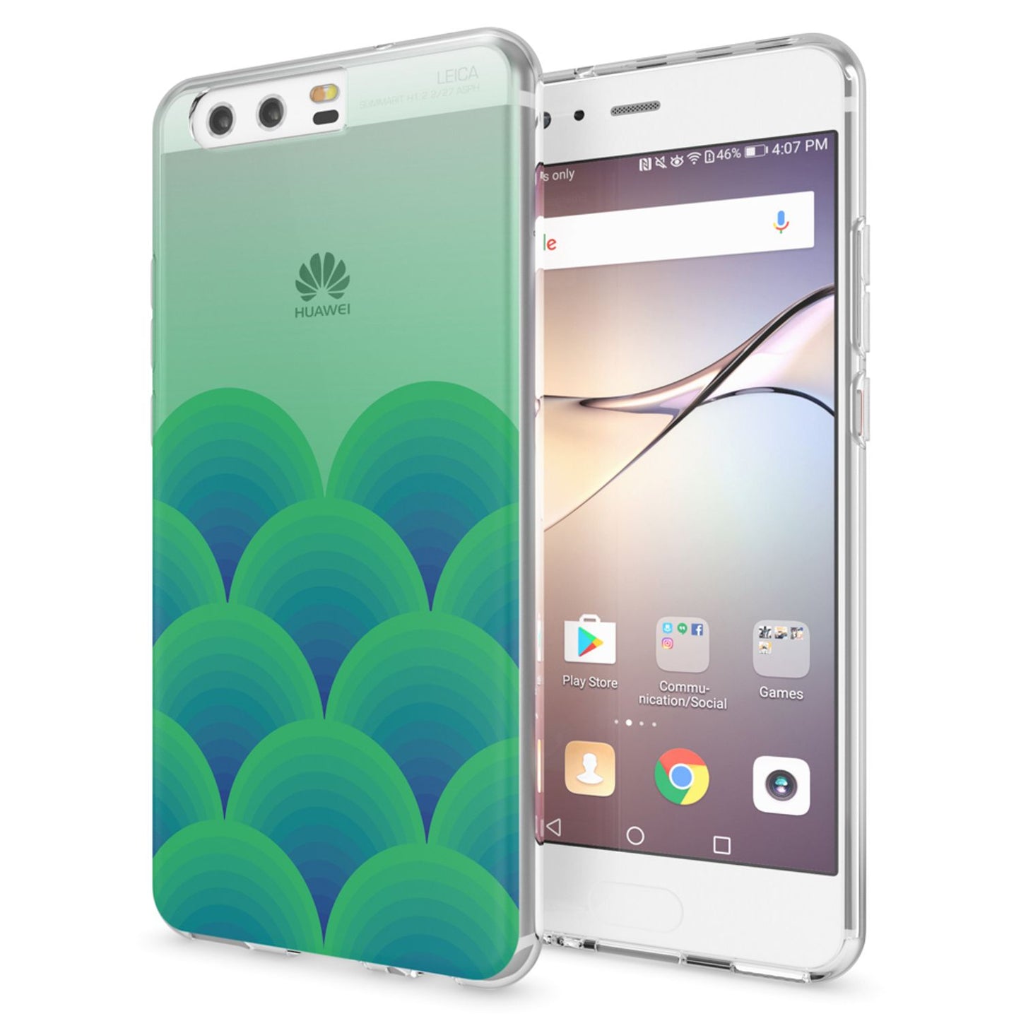 NALIA Huawei P10 Hülle Slim Silikon Transparent Crystal Motiv Case - Dünn Leicht Schutz