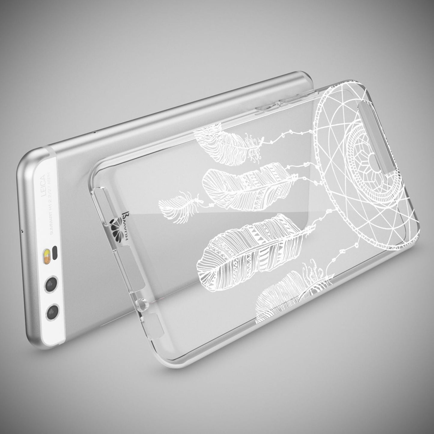 NALIA Huawei P10 Hülle Slim Silikon Transparent Crystal Motiv Case - Dünn Leicht Schutz