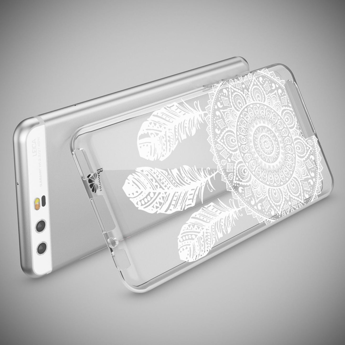 NALIA Huawei P10 Hülle Slim Silikon Transparent Crystal Motiv Case - Dünn Leicht Schutz