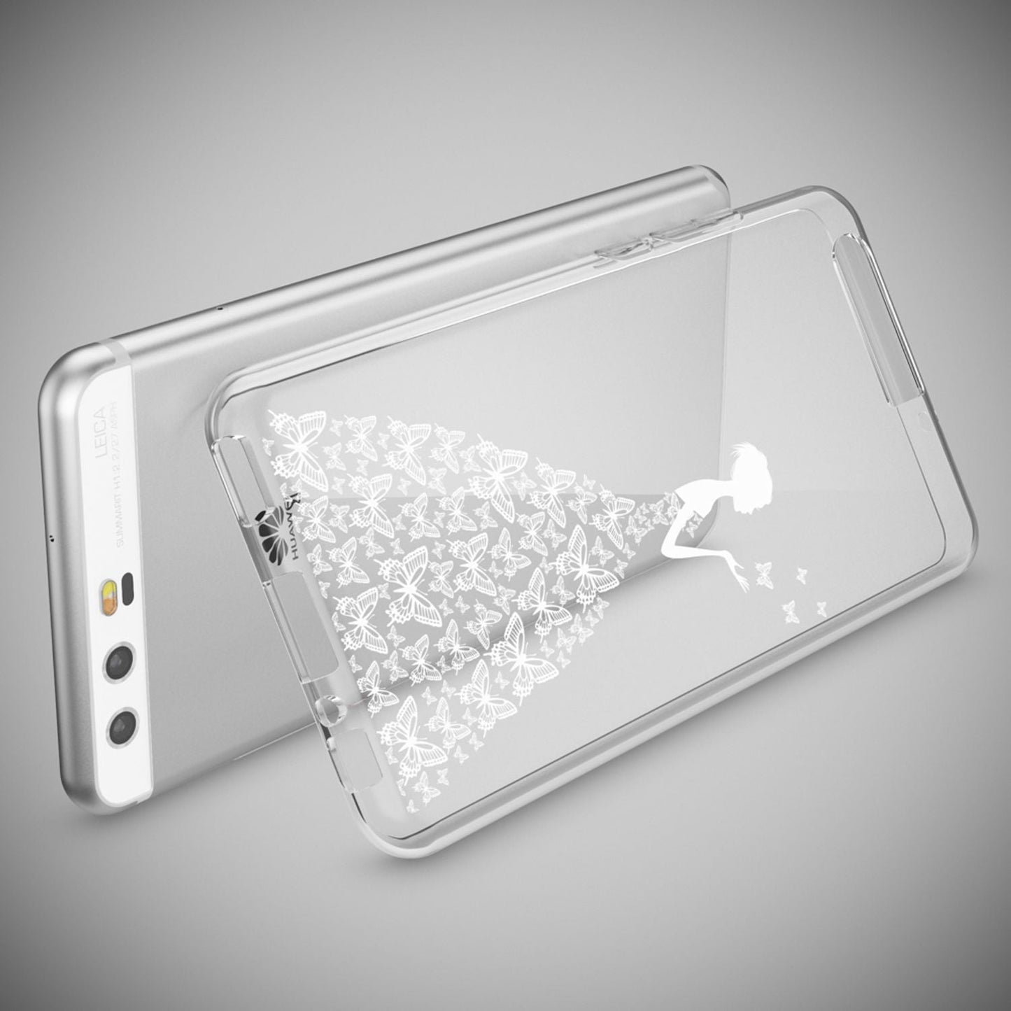 NALIA Huawei P10 Hülle Slim Silikon Transparent Crystal Motiv Case - Dünn Leicht Schutz