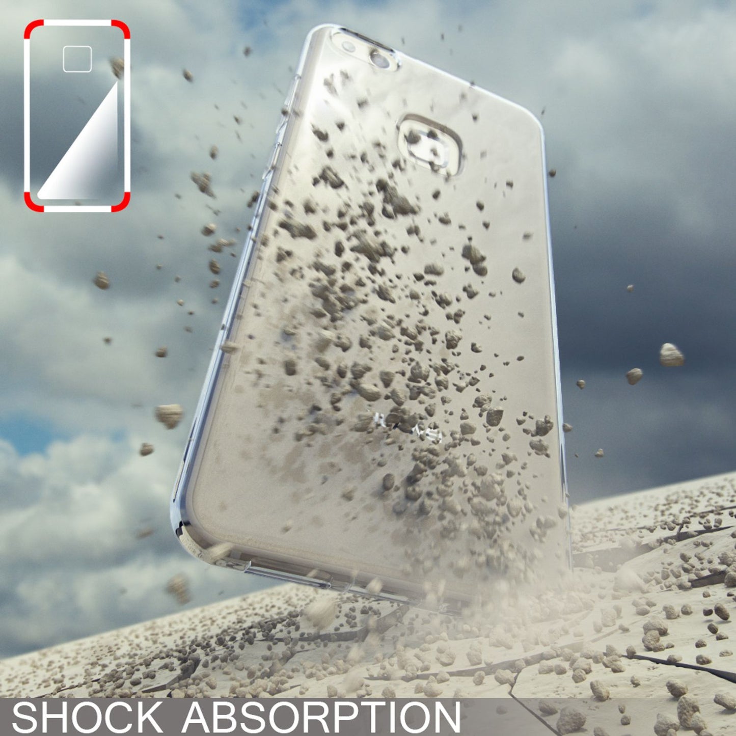 Nalia Huawei P10 Lite Hülle Slim Silikon Motiv Case - Dünn Transparent Kristalloptik