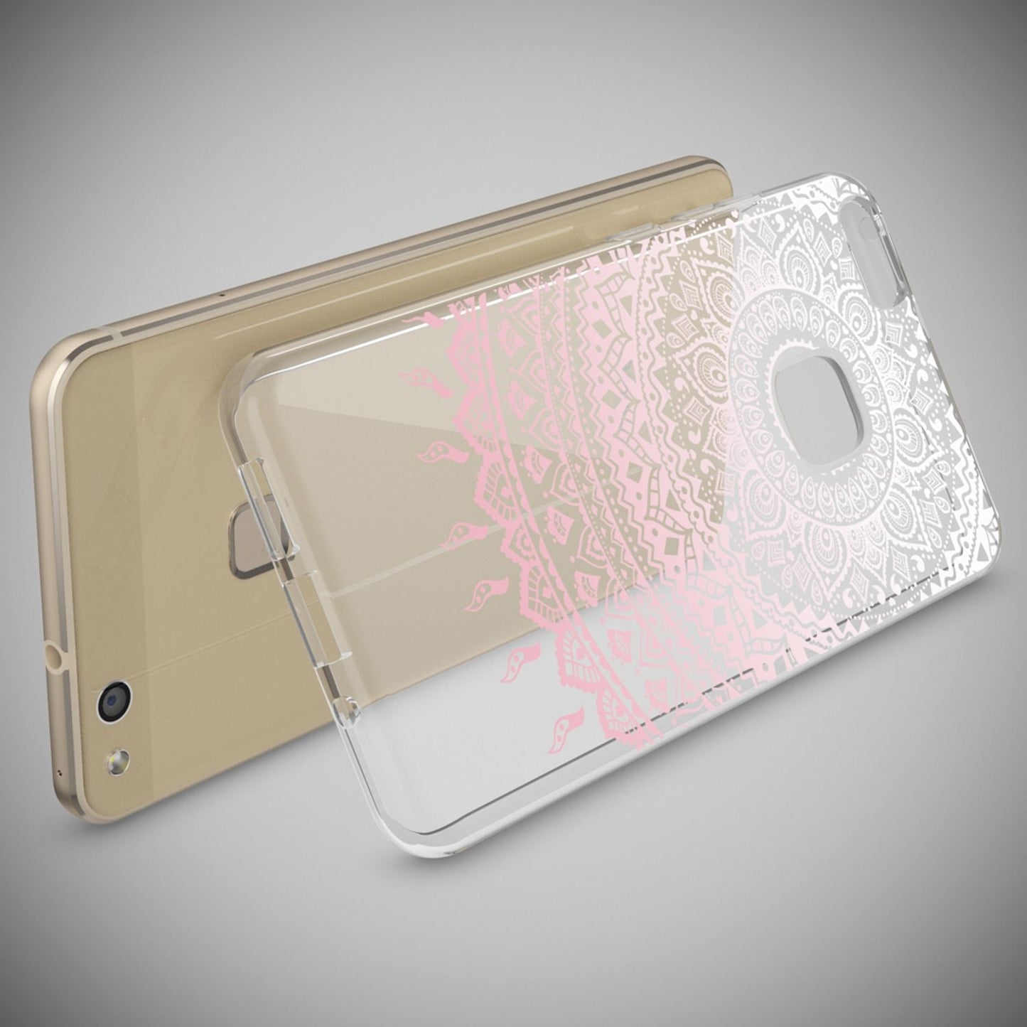 Nalia Huawei P10 Lite Hülle Slim Silikon Motiv Case - Dünn Transparent Kristalloptik