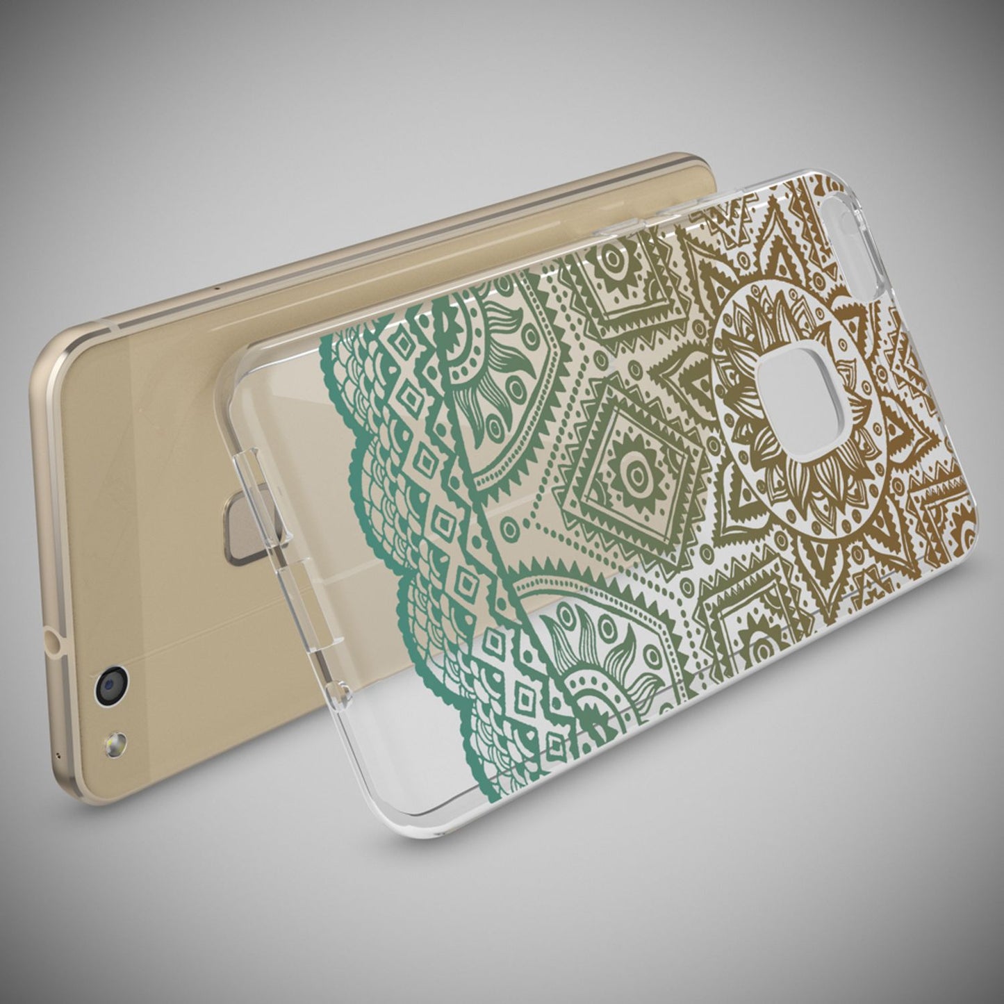 Nalia Huawei P10 Lite Hülle Slim Silikon Motiv Case - Dünn Transparent Kristalloptik