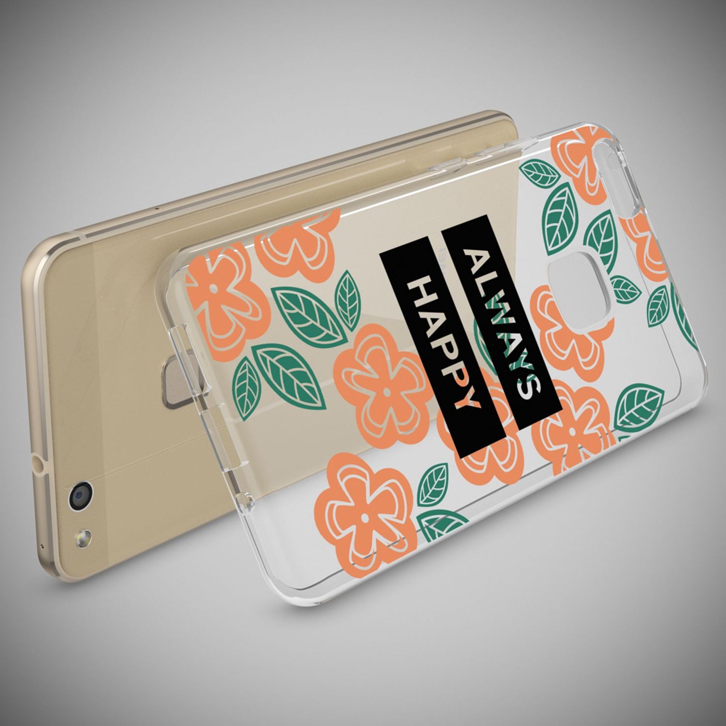 Nalia Huawei P10 Lite Hülle Slim Silikon Motiv Case - Dünn Transparent Kristalloptik