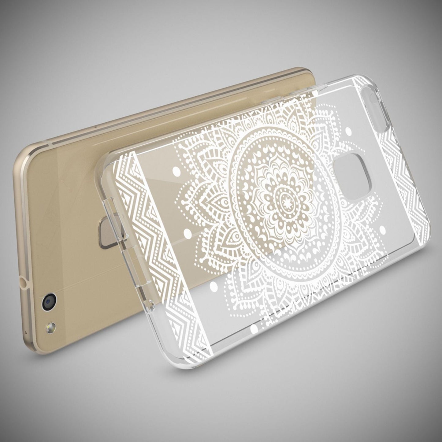 Nalia Huawei P10 Lite Hülle Slim Silikon Motiv Case - Dünn Transparent Kristalloptik