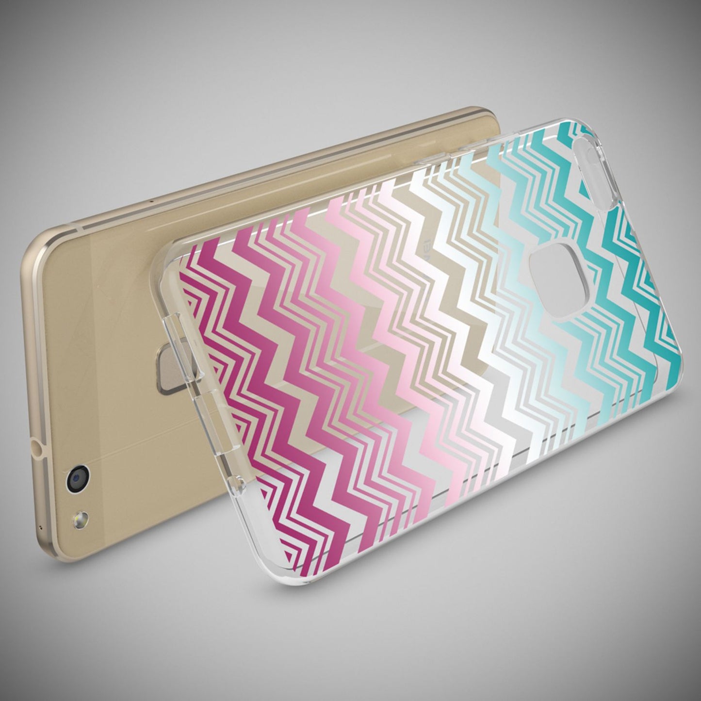 Nalia Huawei P10 Lite Hülle Slim Silikon Motiv Case - Dünn Transparent Kristalloptik