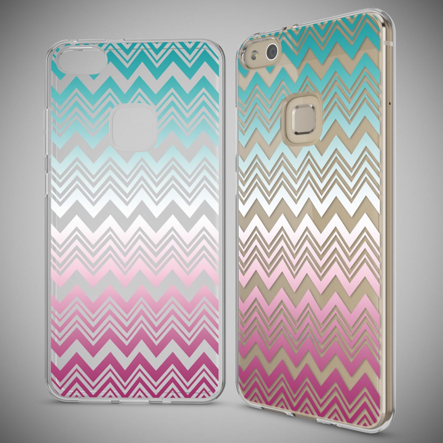 Nalia Huawei P10 Lite Hülle Slim Silikon Motiv Case - Dünn Transparent Kristalloptik