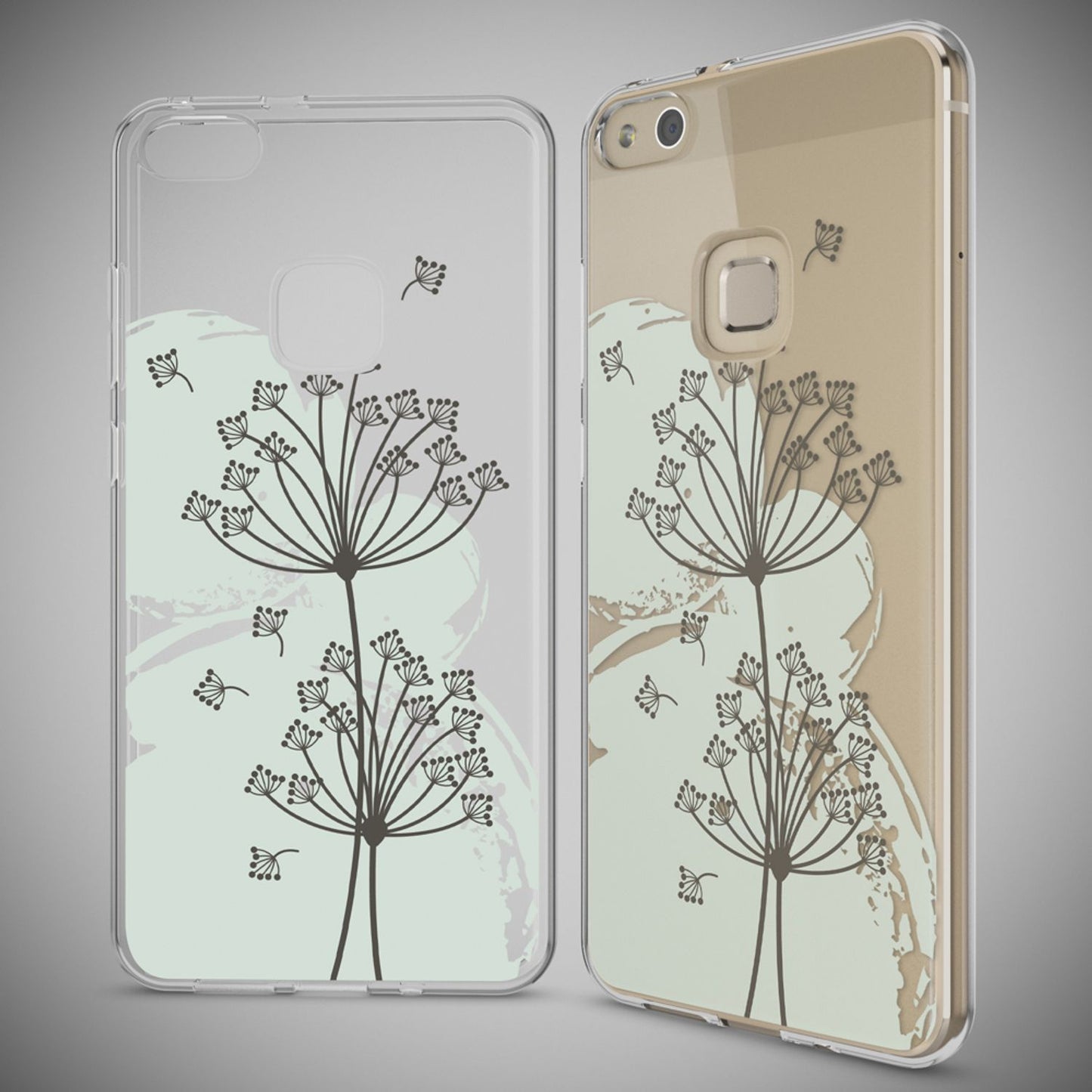 Nalia Huawei P10 Lite Hülle Slim Silikon Motiv Case - Dünn Transparent Kristalloptik