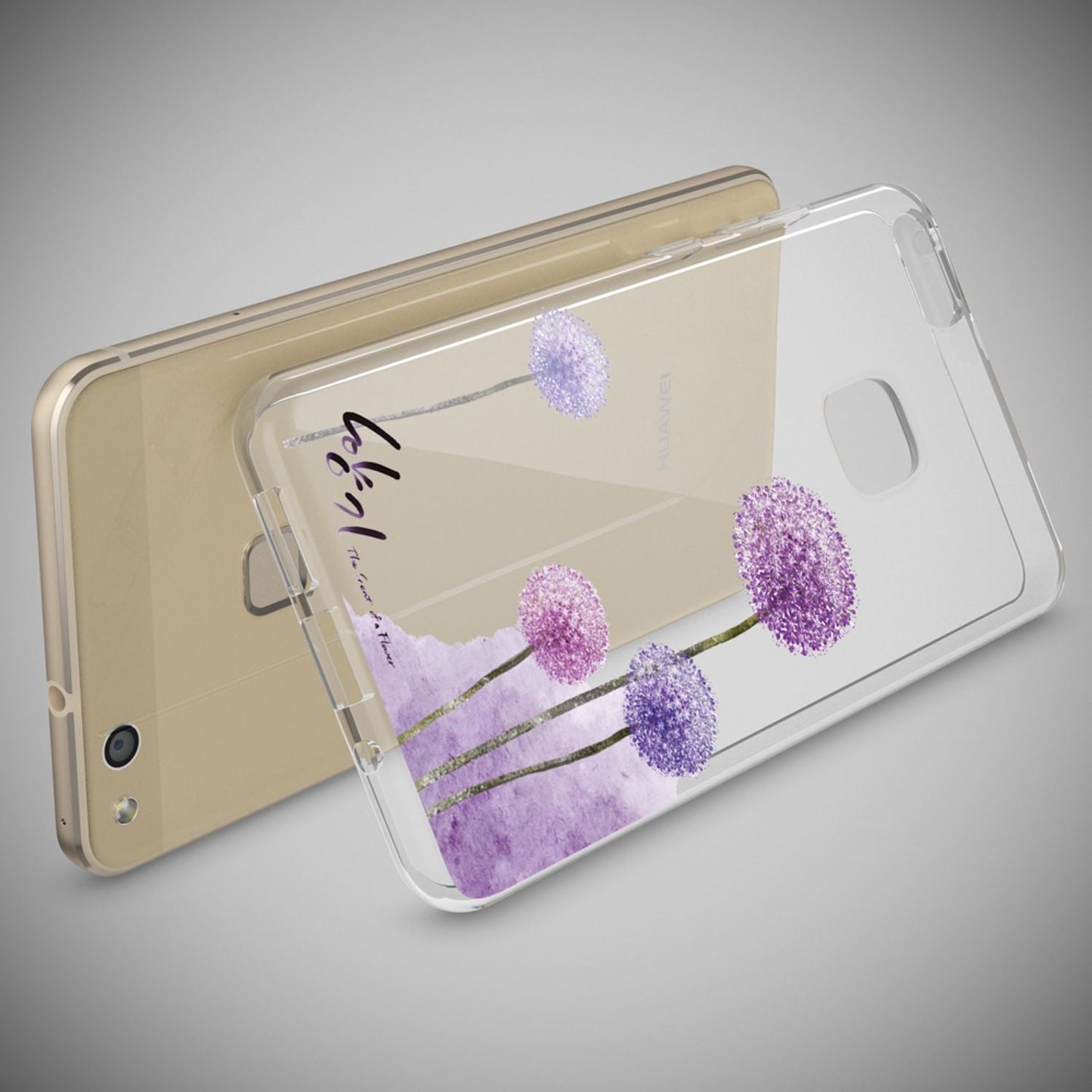 Nalia Huawei P10 Lite Hülle Slim Silikon Motiv Case - Dünn Transparent Kristalloptik