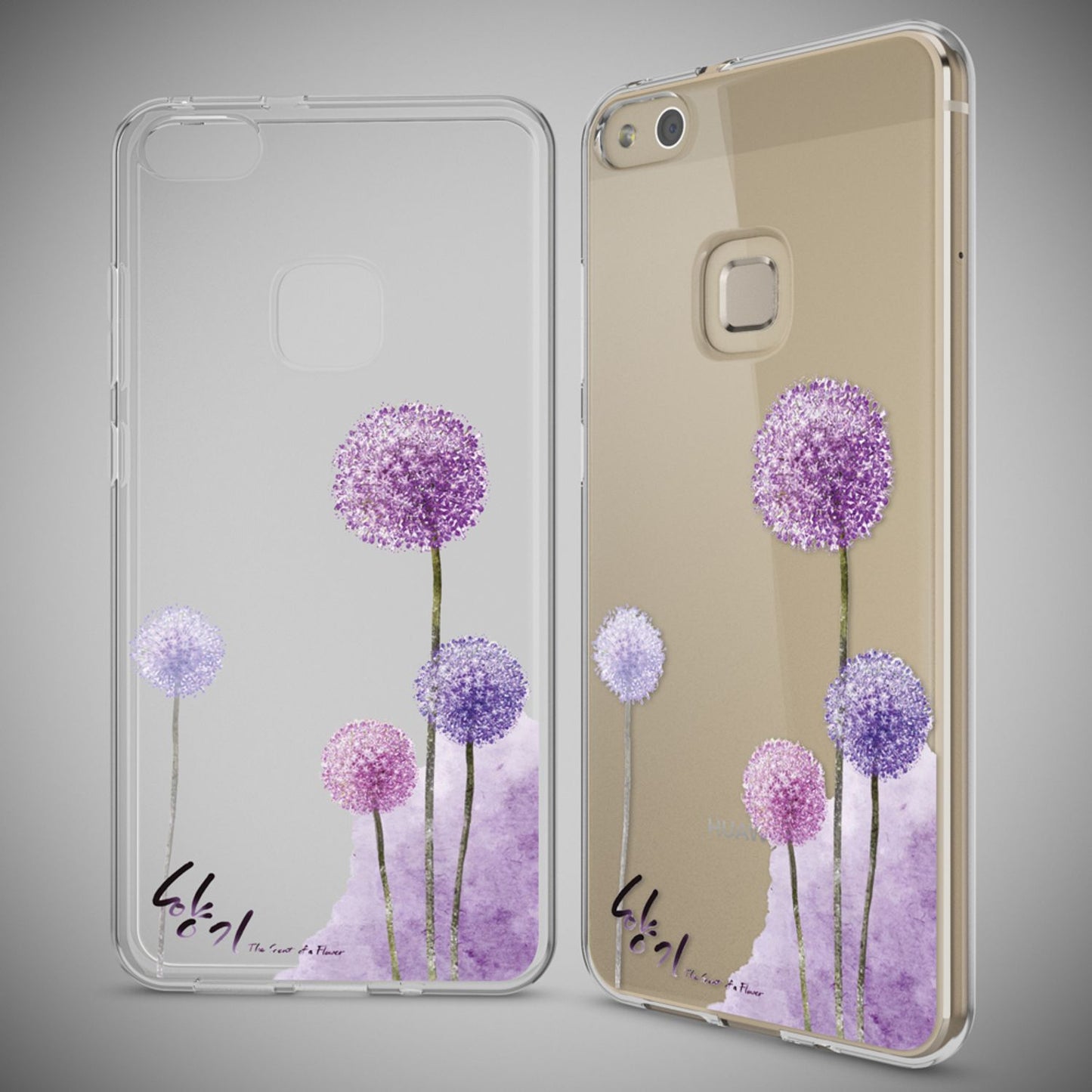 Nalia Huawei P10 Lite Hülle Slim Silikon Motiv Case - Dünn Transparent Kristalloptik